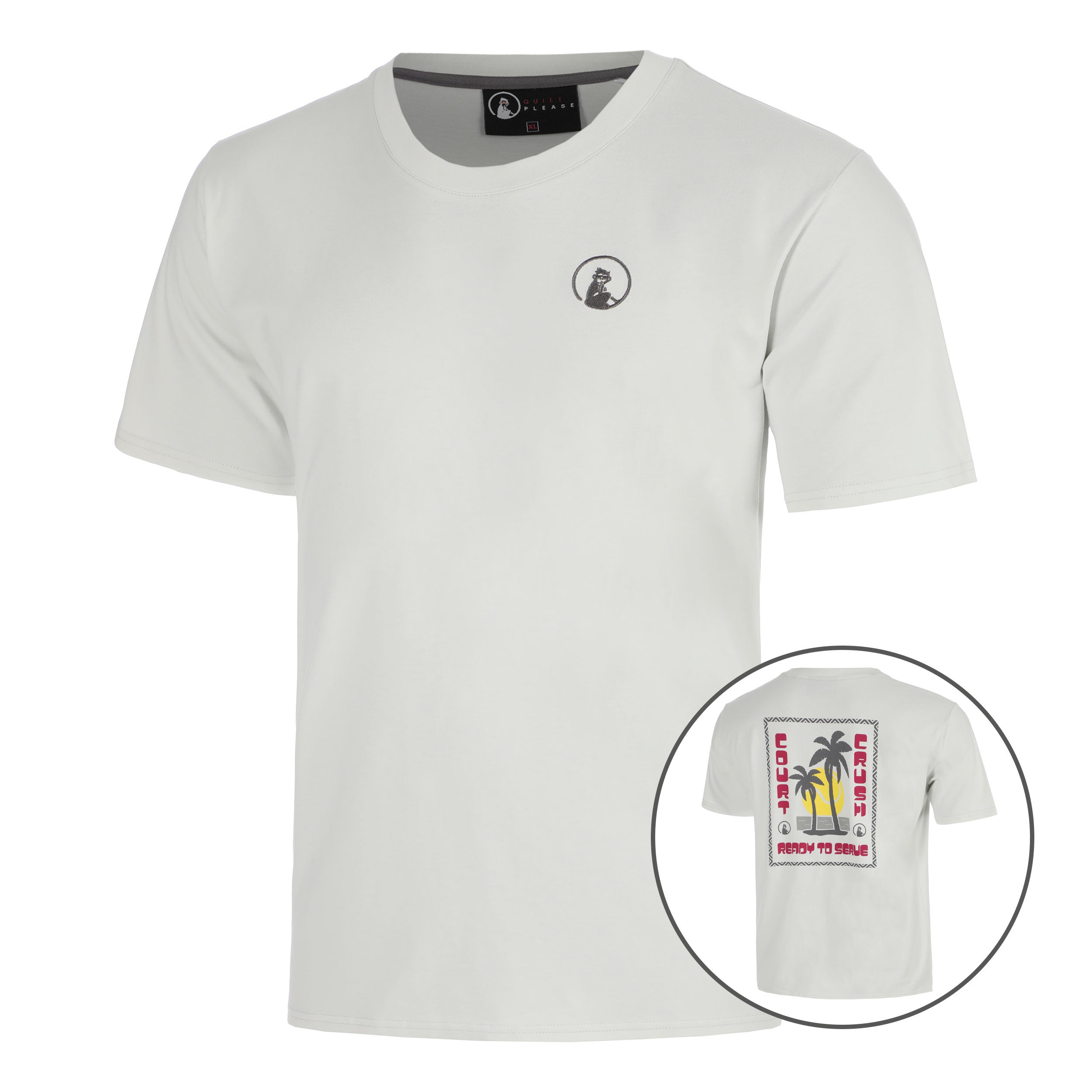 Quiet Please Sunset T - Shirt Herren Hellgrau, Dunkelgrau