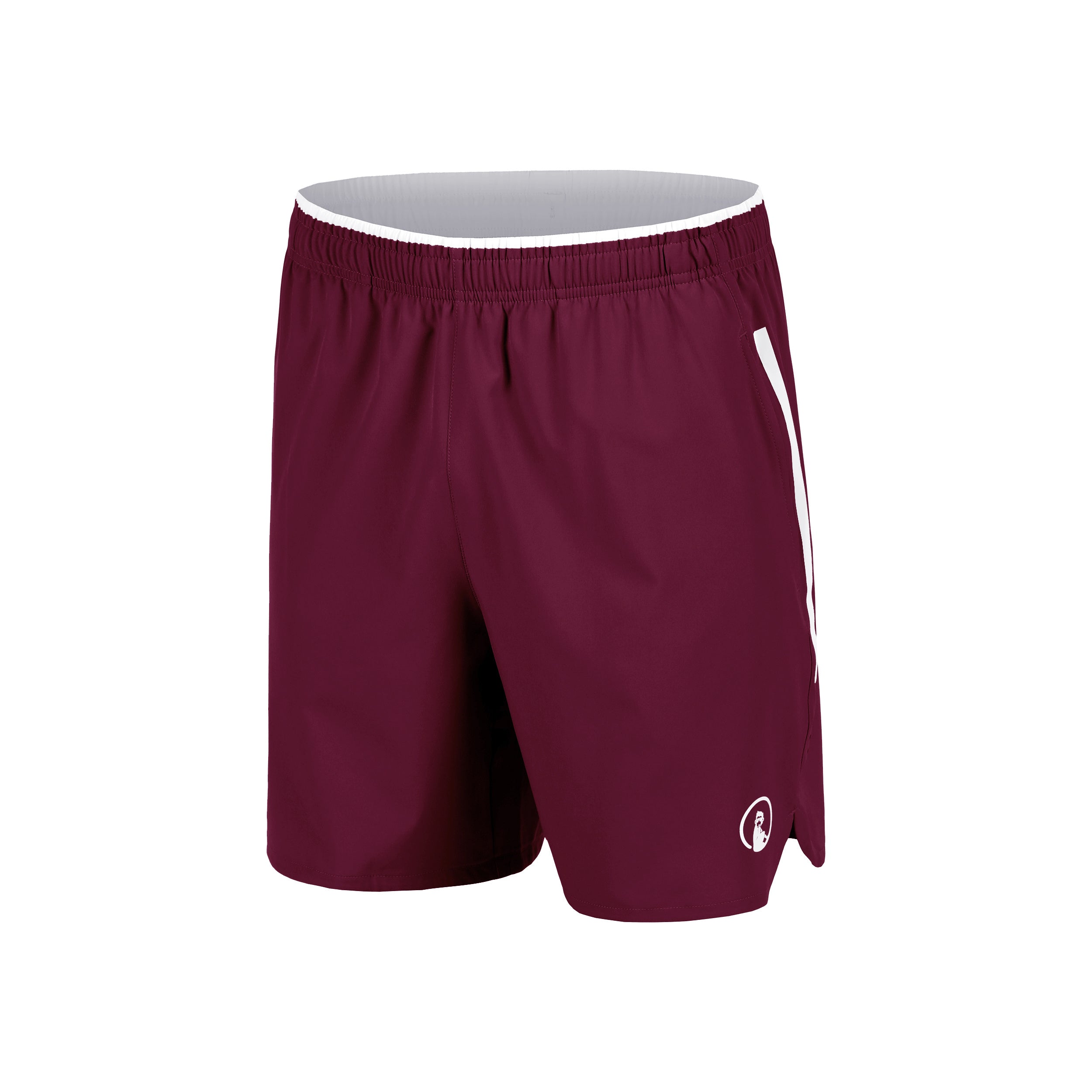 Quiet Please Create Drop 7in Shorts Herren - Weinrot, Weiß