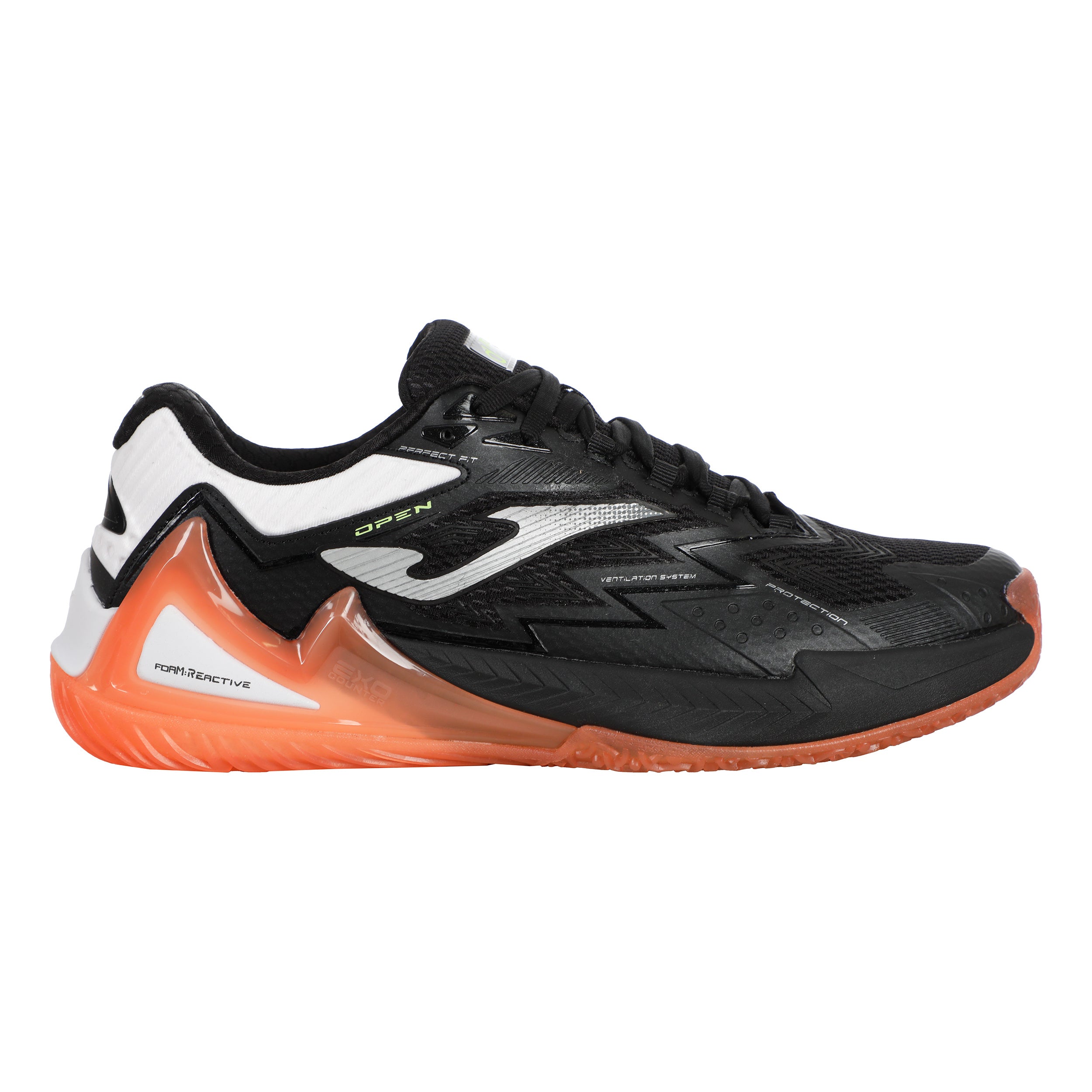 Joma Open Padelschuh Herren - Schwarz, Koralle