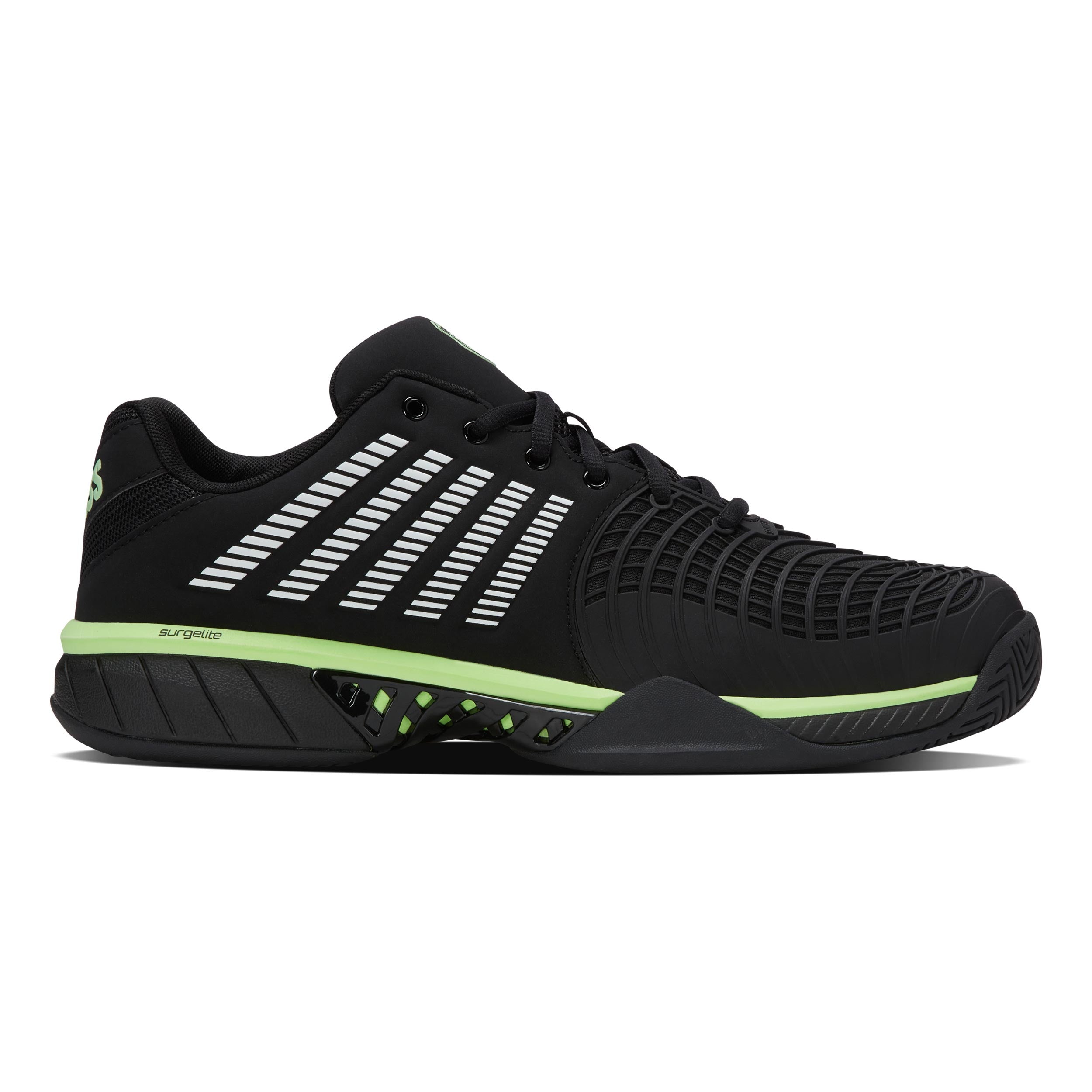K - Swiss Express Light 3 Allcourtschuh Herren Schwarz, Neongrün