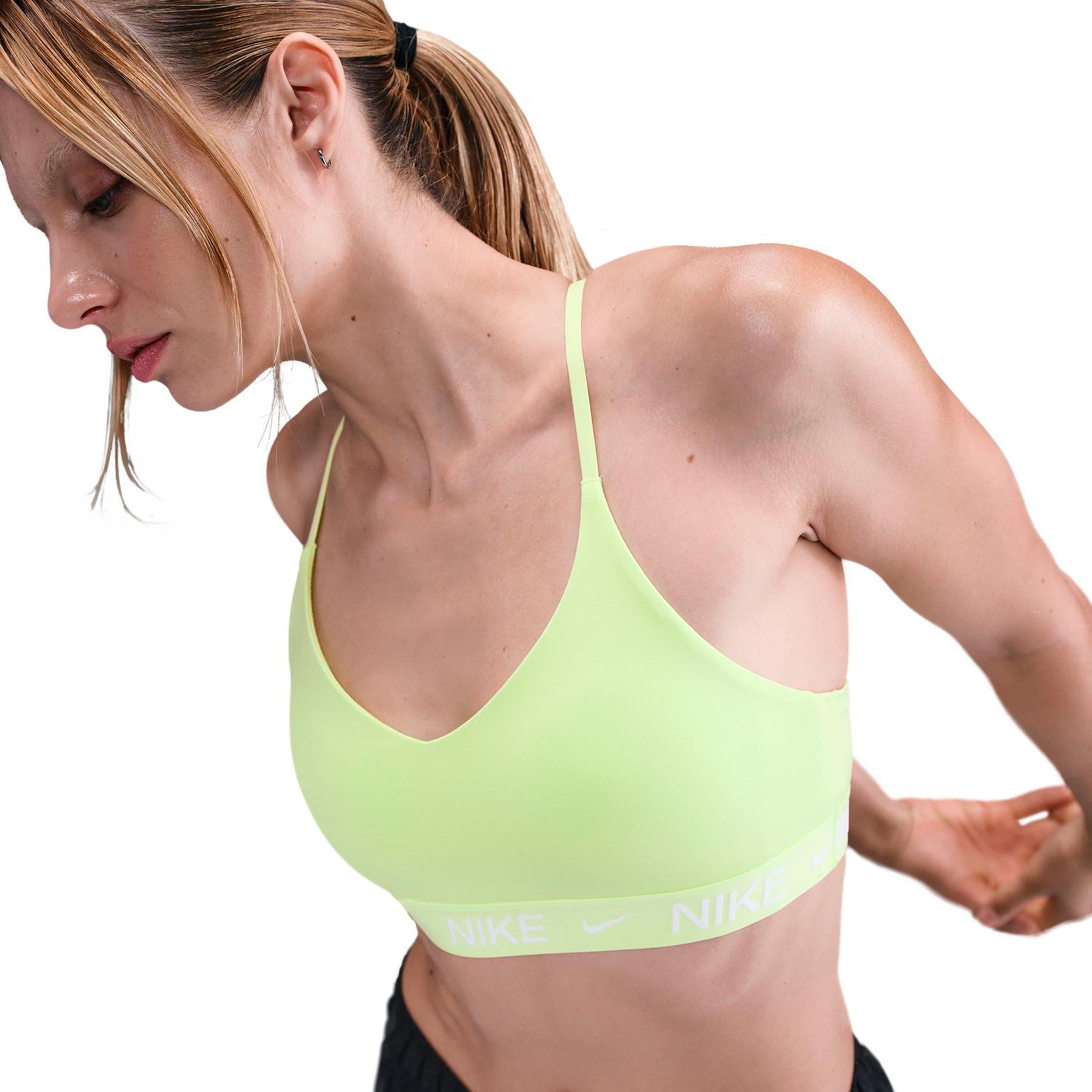 Nike Dri - Fit Indy Lgt Support Sport Bh Damen Limette