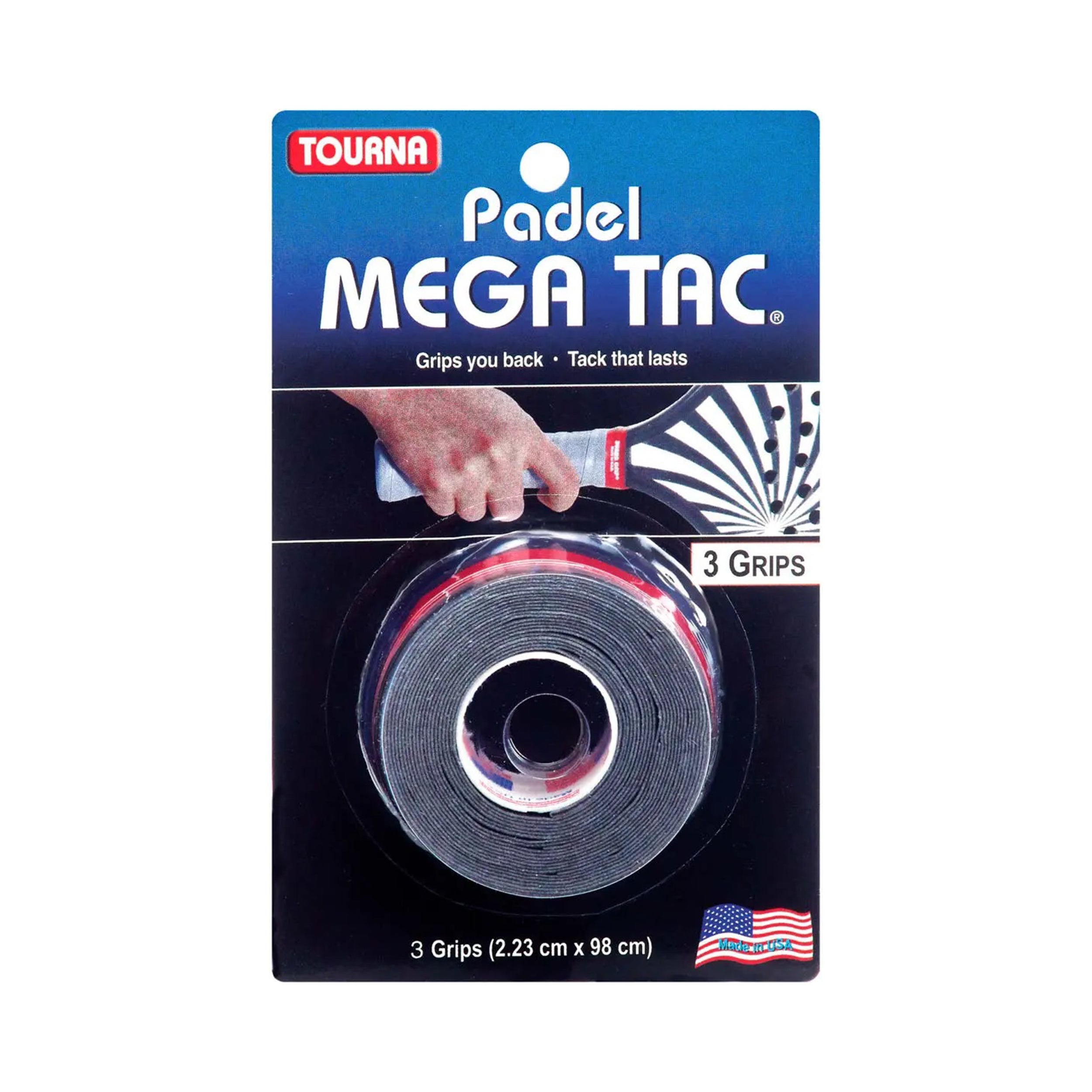 Tourna Padel Mega Tac 3er Pack - Schwarz