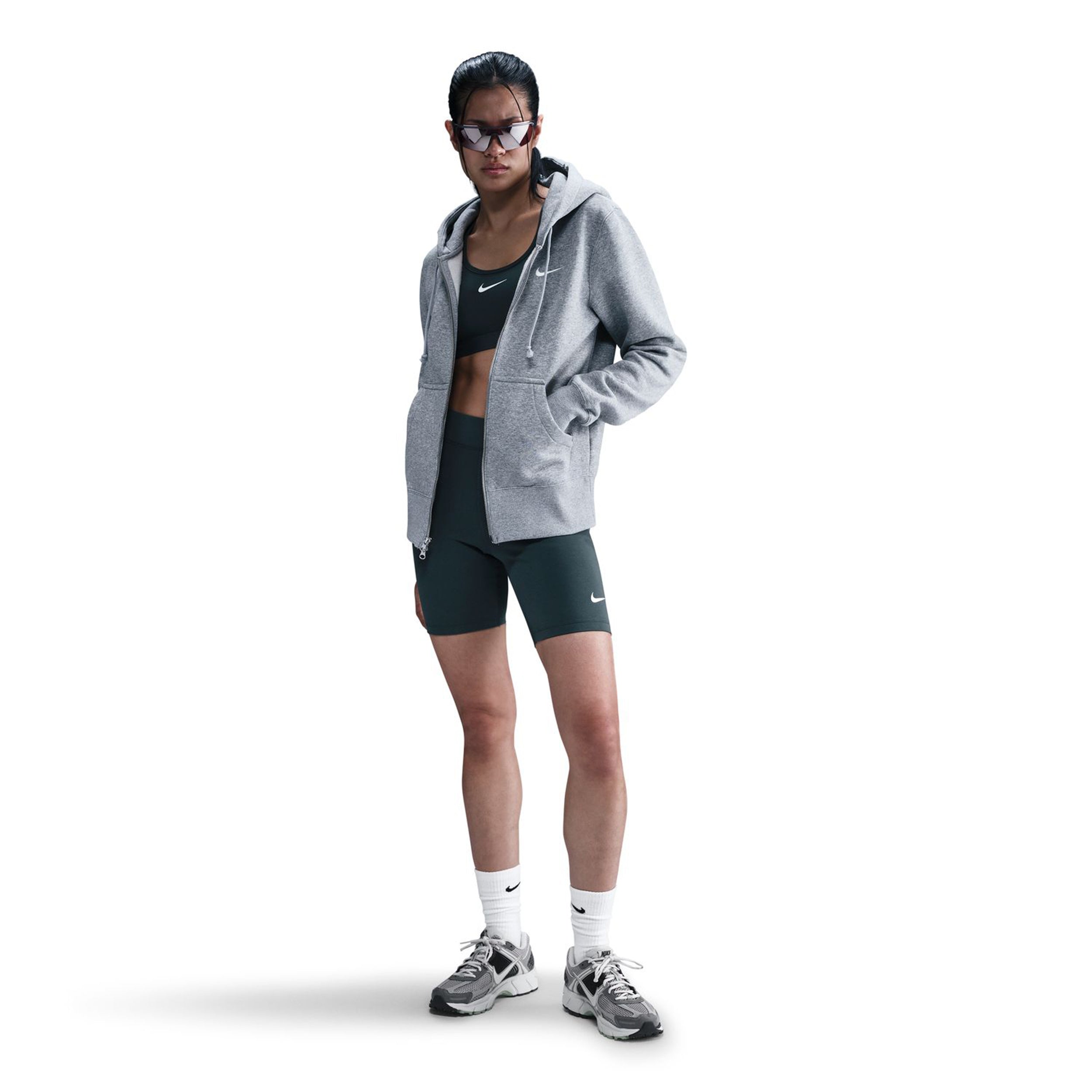 Nike Sportswear Phoenix Fleece Full - Zip Sweatjacke Damen Grau