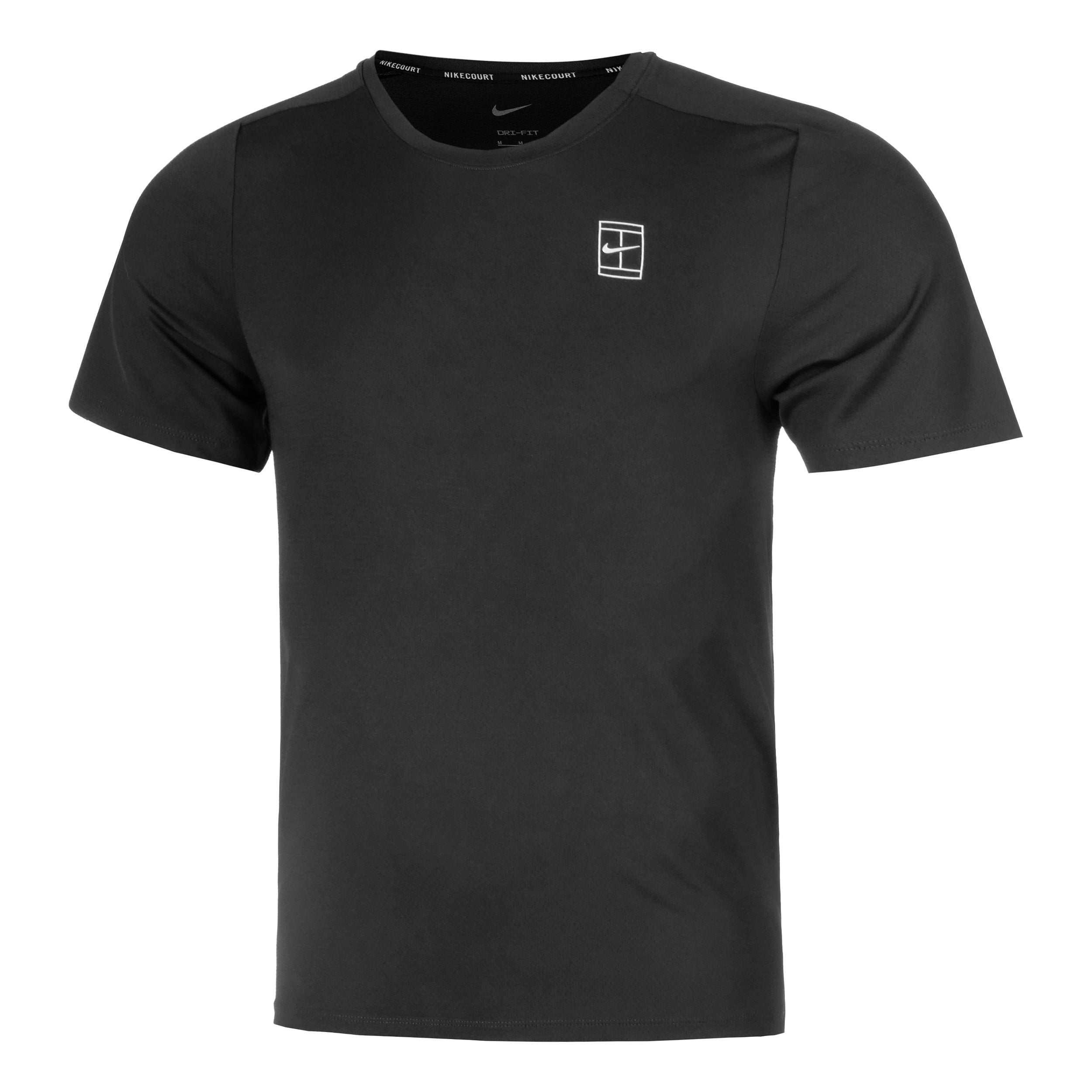 Nike Court Dri - Fit Advantage T Shirt Herren Schwarz, Weiß