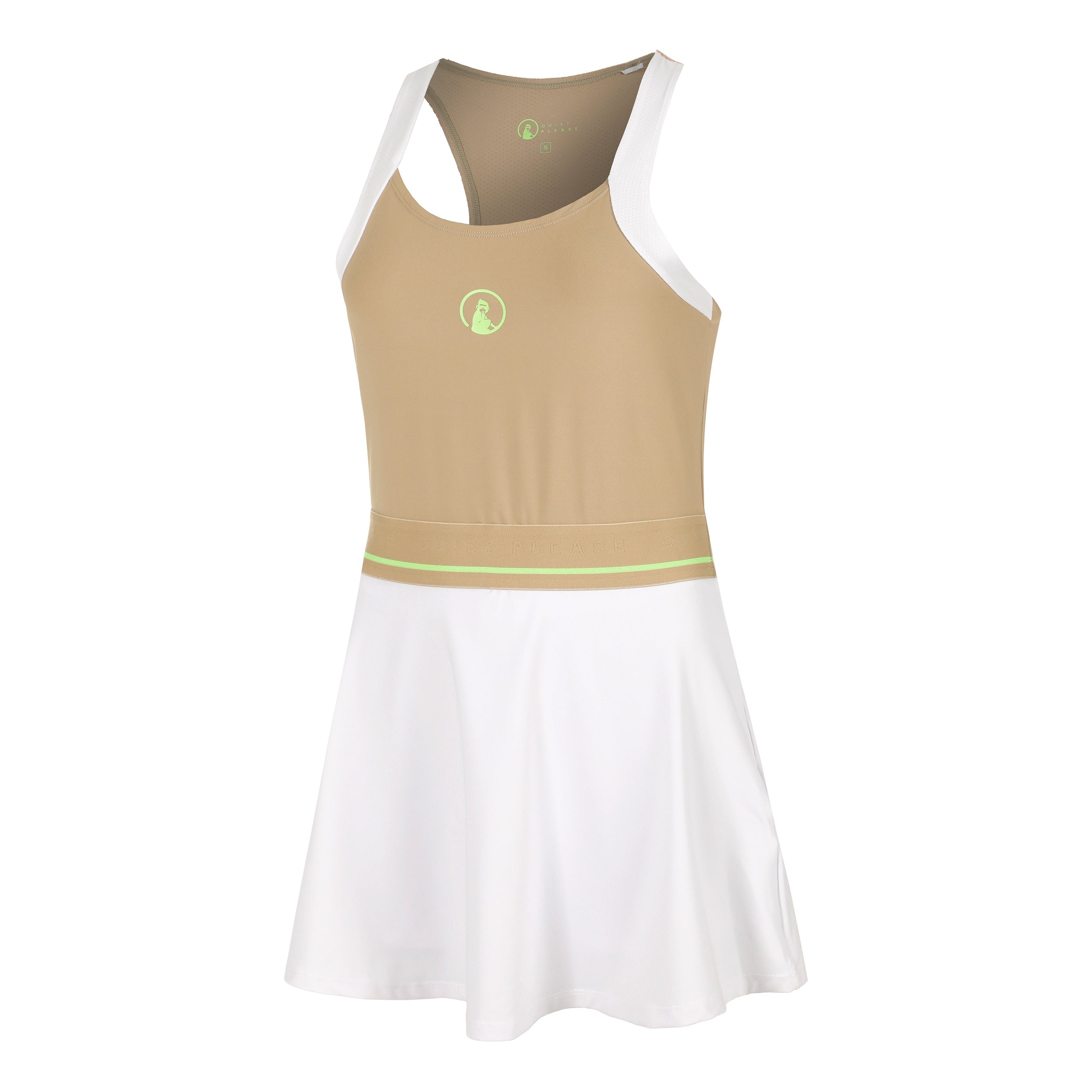 Quiet Please Wild Volley Kleid Damen - Beige, Weiß
