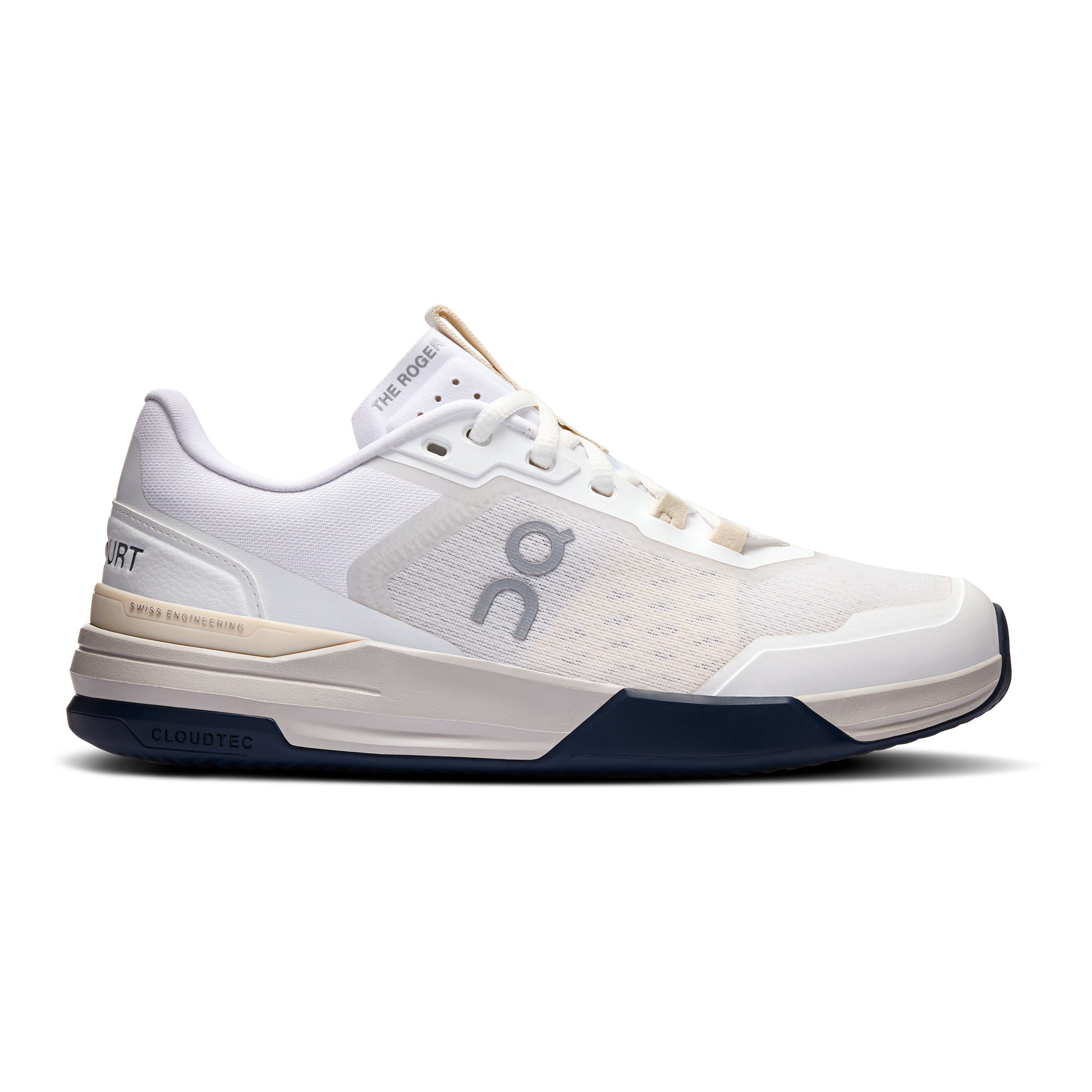 On The Roger Advantage Pro Sandplatzschuh Damen - Weiß, Creme
