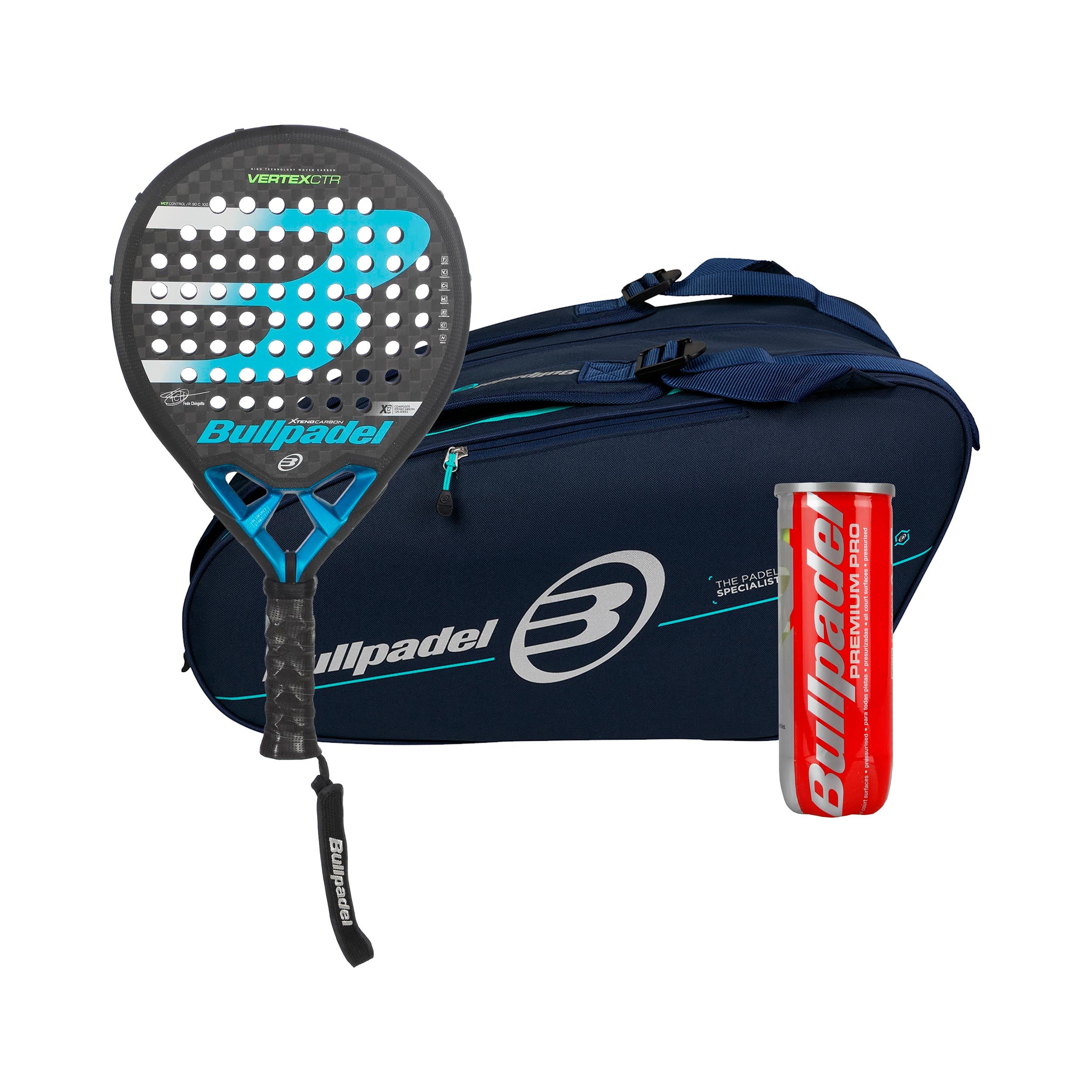 Bullpadel 3er Pack Vertex 2 Ctr Plus Schlägertasche, Balldose