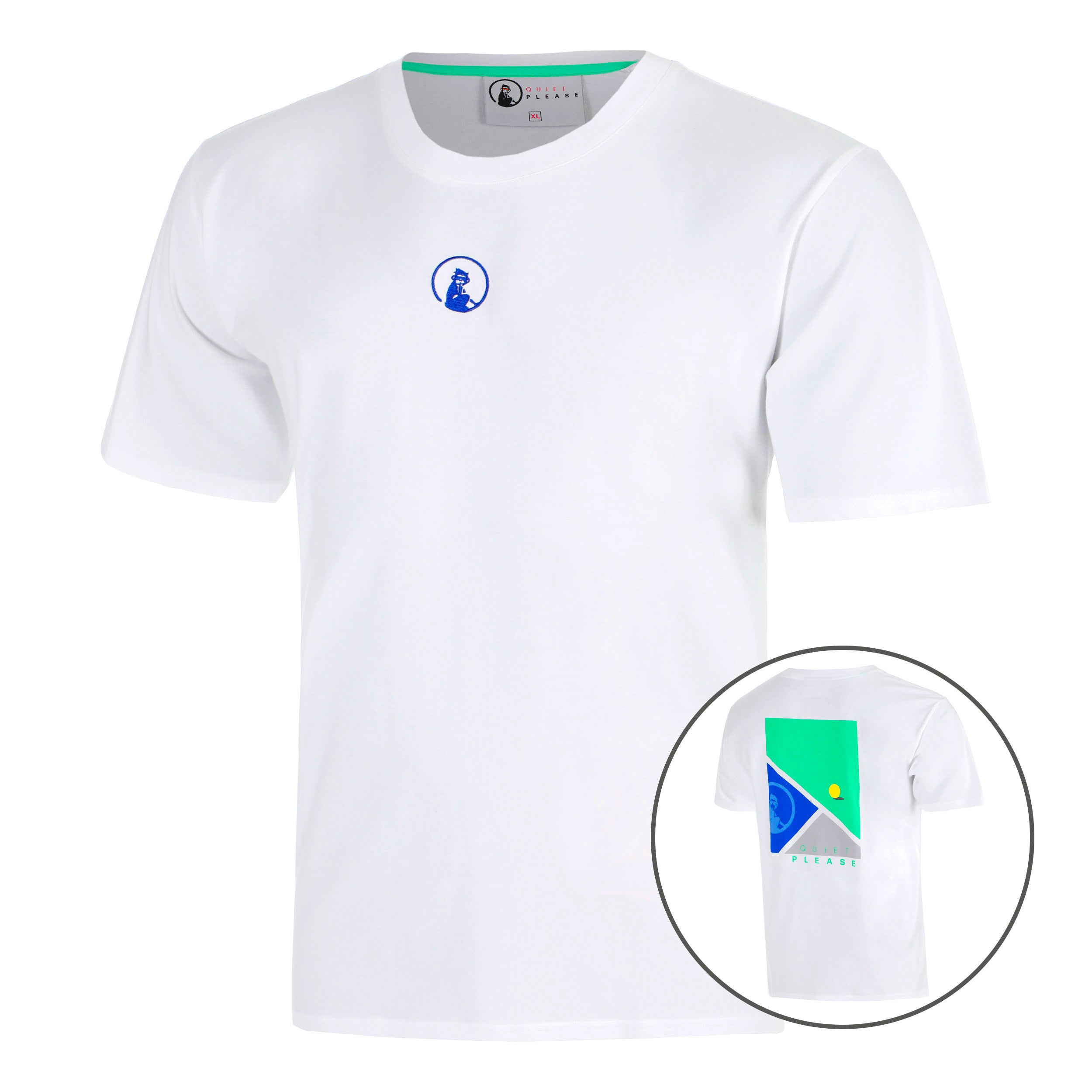 Quiet Please Crush T - Line Shirt Herren Weiß, Blau