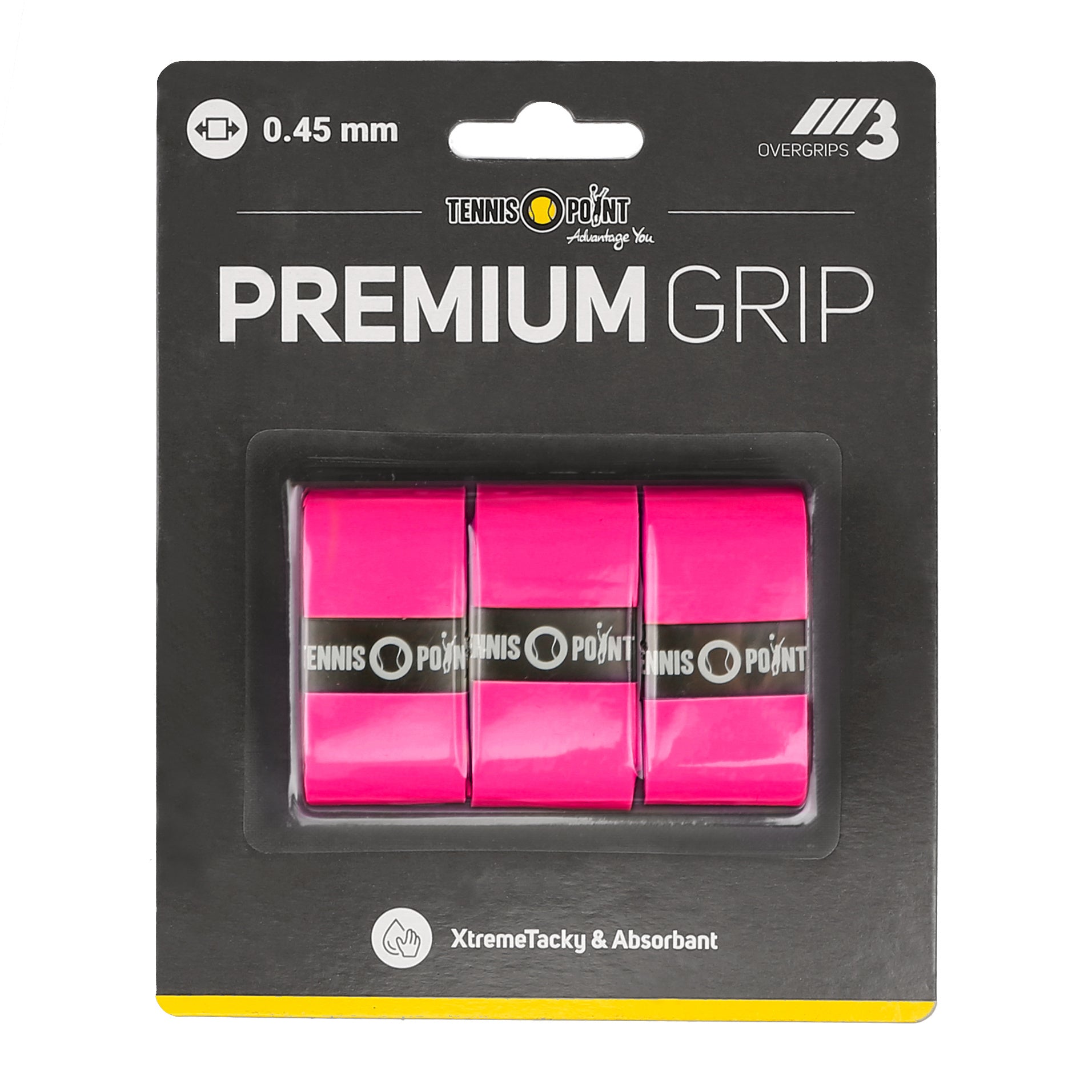Tennis - Point Premium Grip 3er Pack Pink