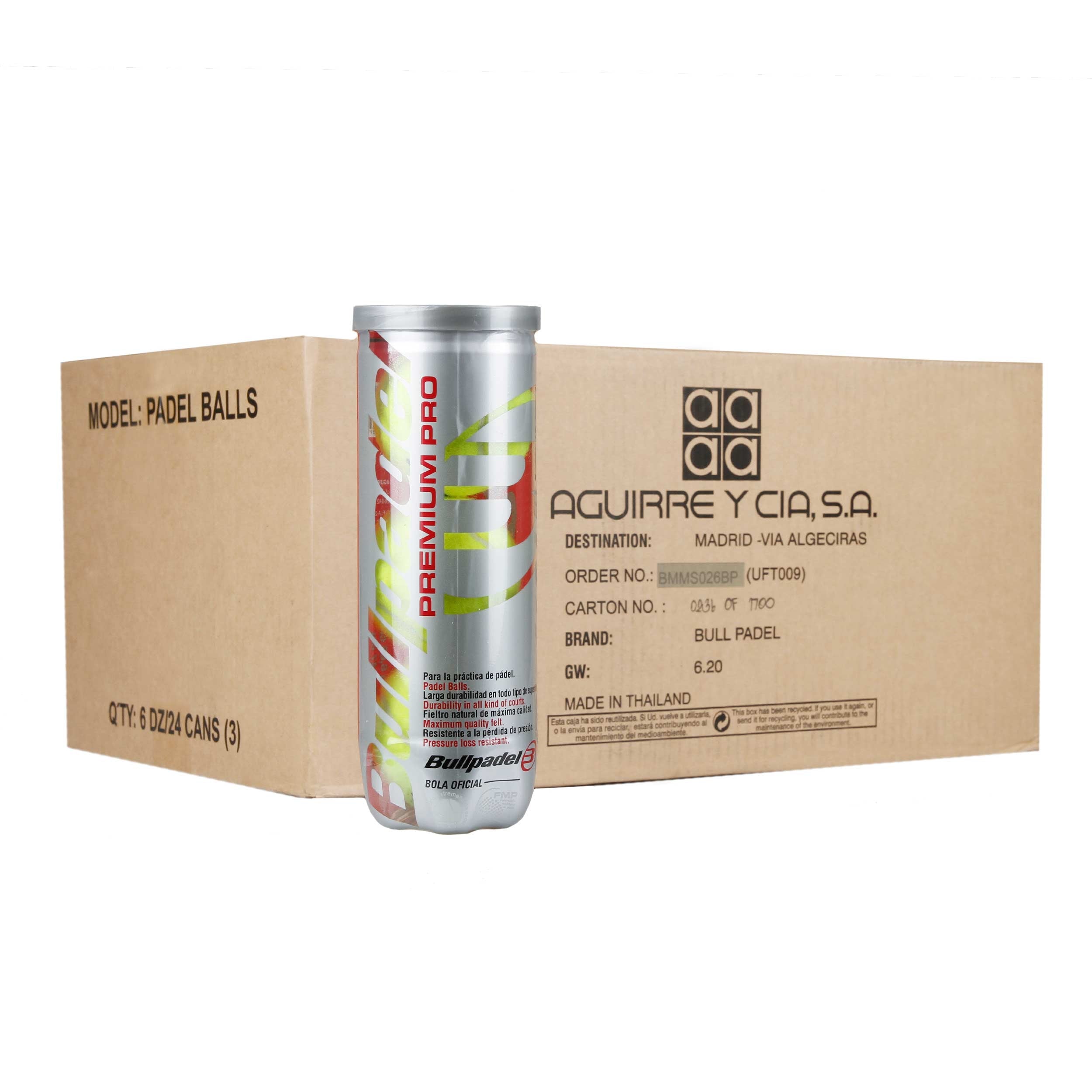 Bullpadel 24x 3er Dose Premium Pro Im Karton
