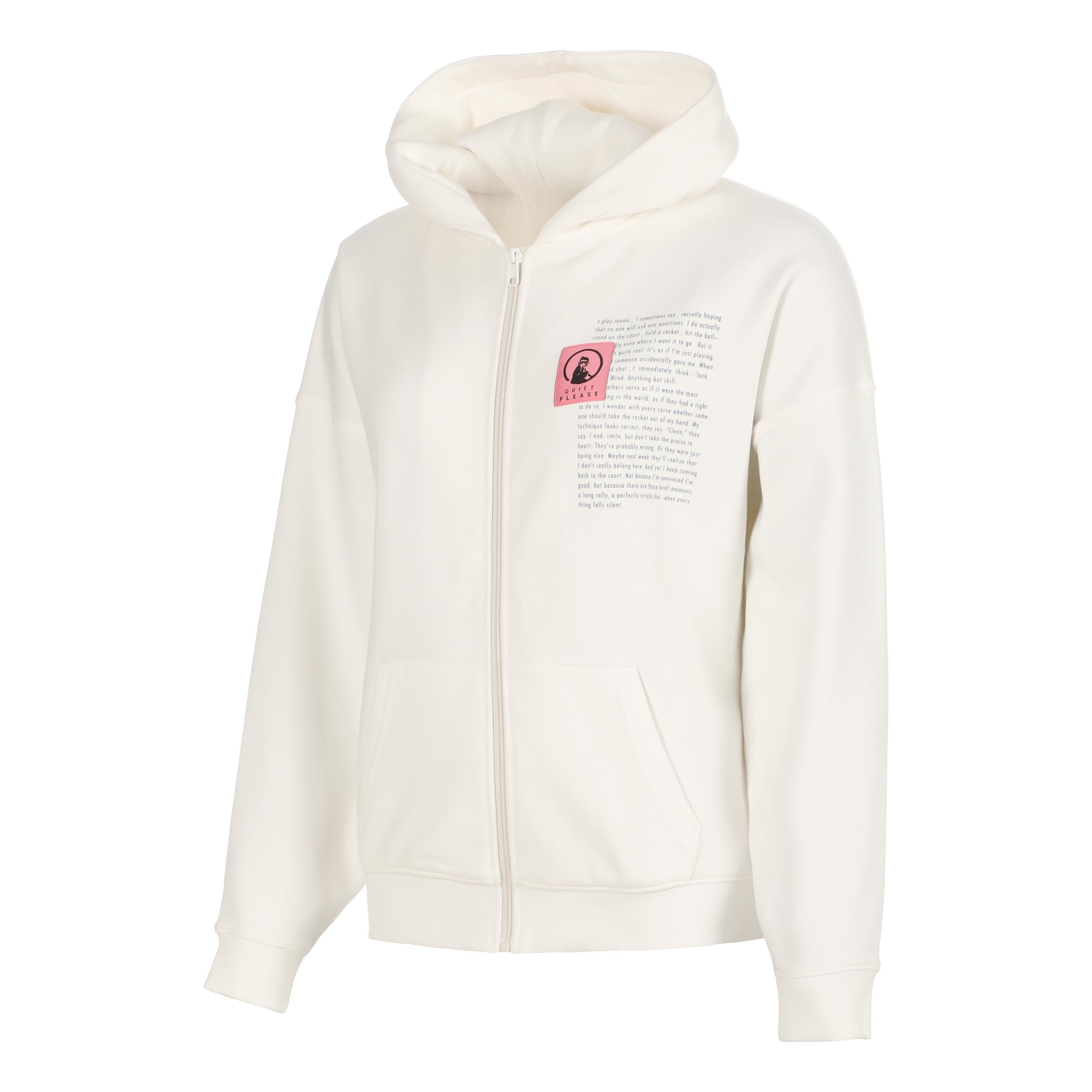 Quiet Please Thoughts Patch Oversize Sweatjacke Damen