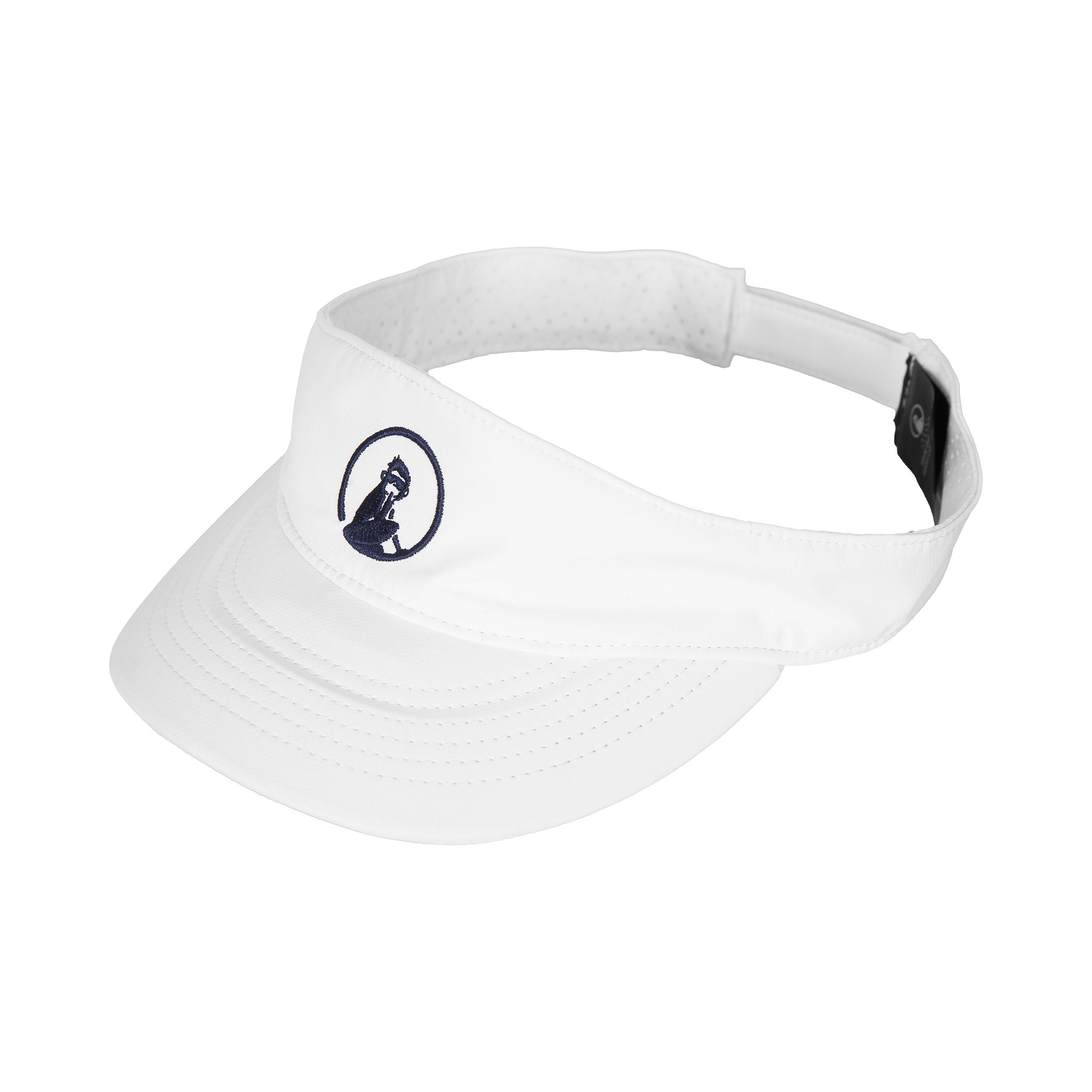 Quiet Please Court Performance Visor Damen - Weiß, Dunkelblau