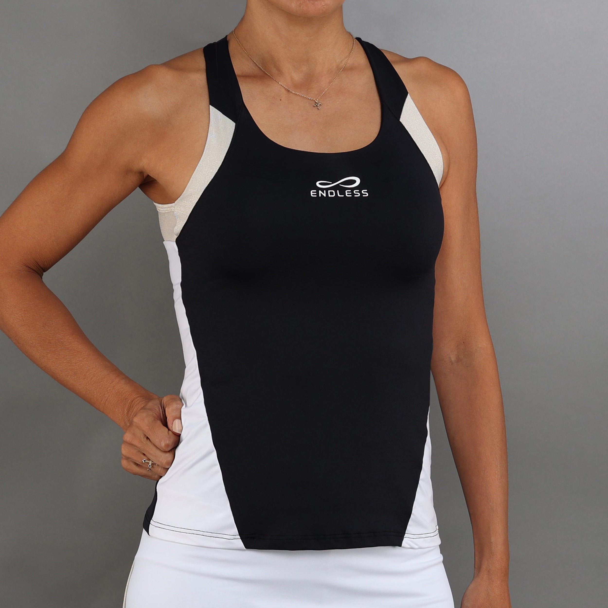 Endless Grace Tank - Top Damen Schwarz, Gold