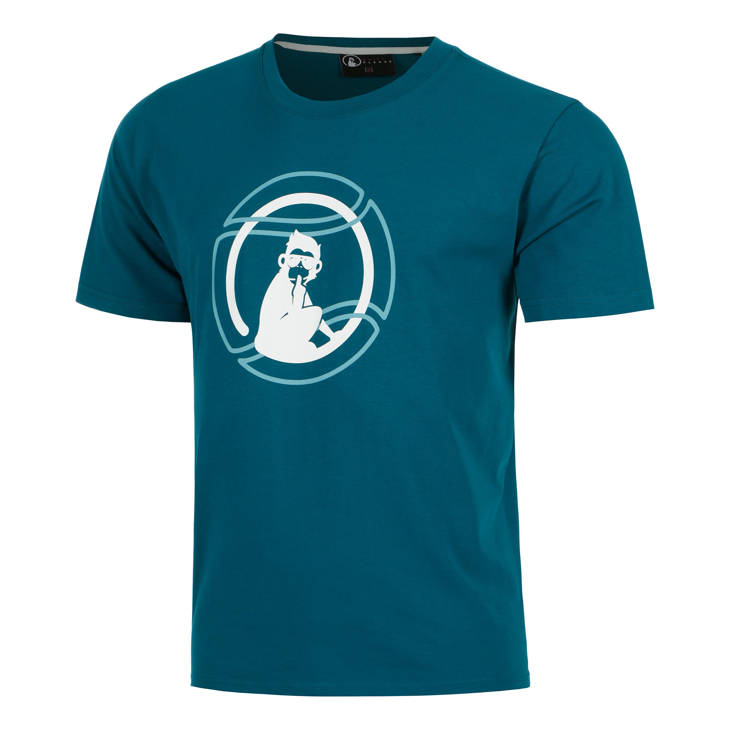 Quiet Please Create Bracket T - Shirt Herren Petrol, Mehrfarbig