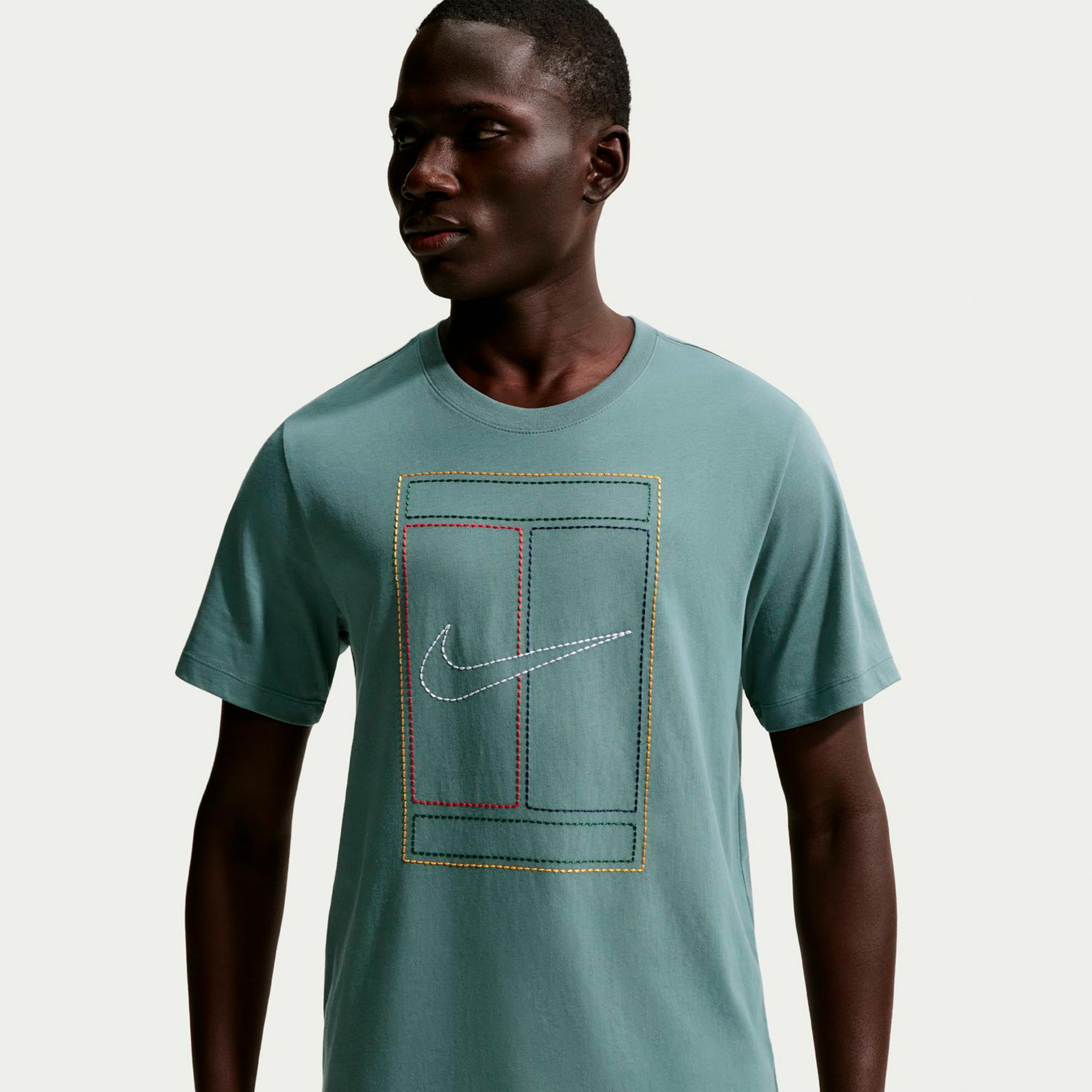 Nike Court Heritage T - Shirt Herren Salbei, Grau