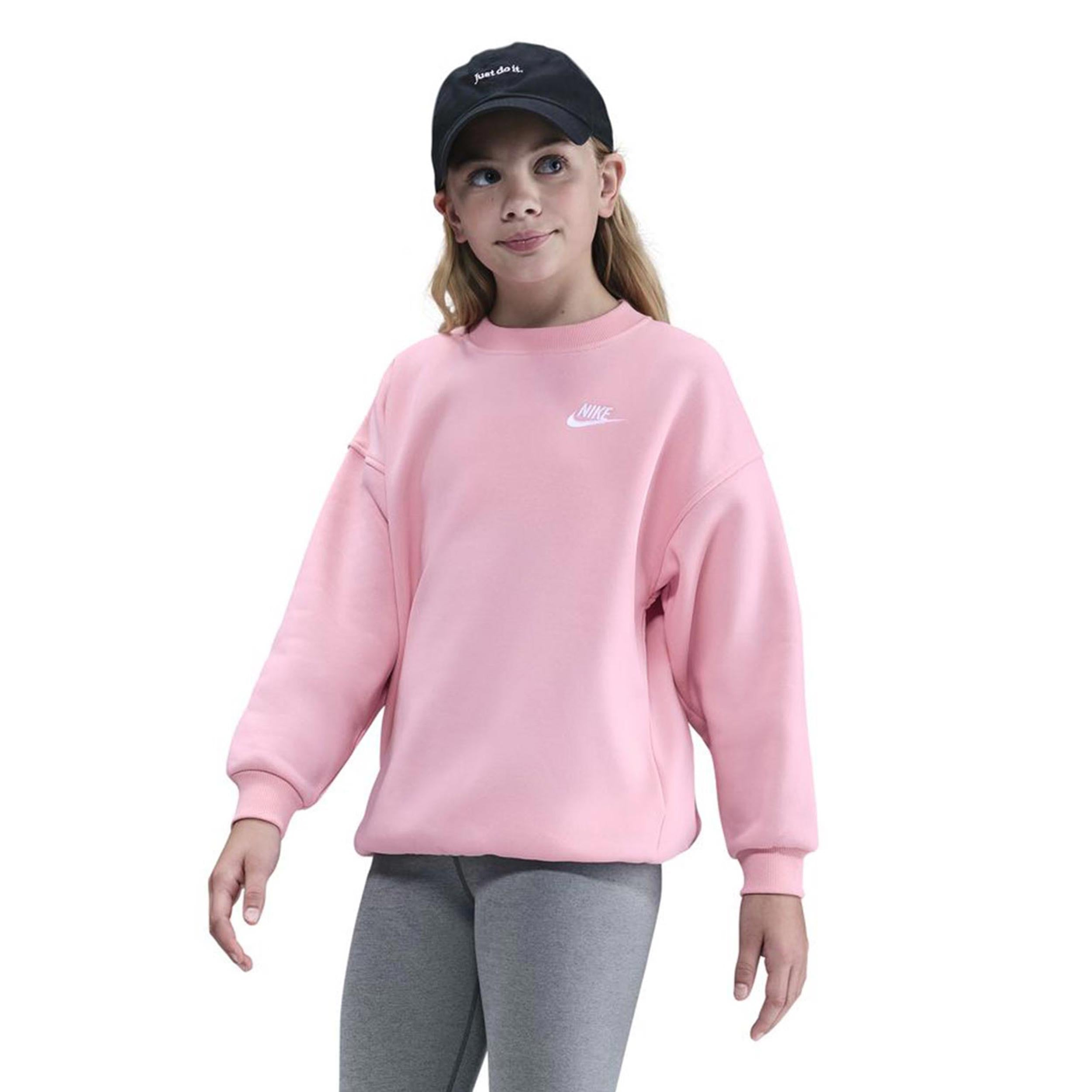 Nike Club Fleece Oversized Crew Sweatshirt Mädchen - Rosa