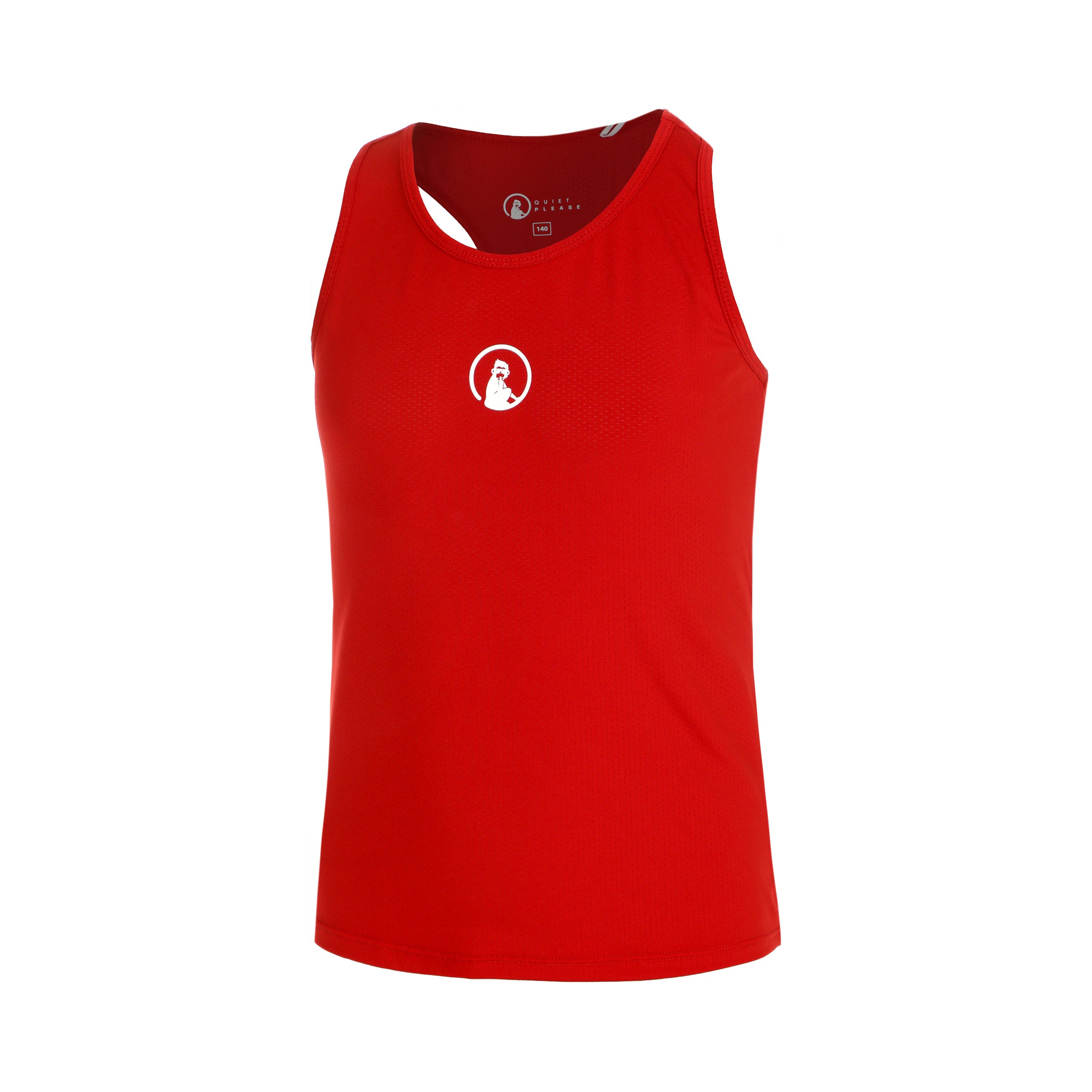 Quiet Please Racerback Tank - Top Mädchen Rot, Weiß