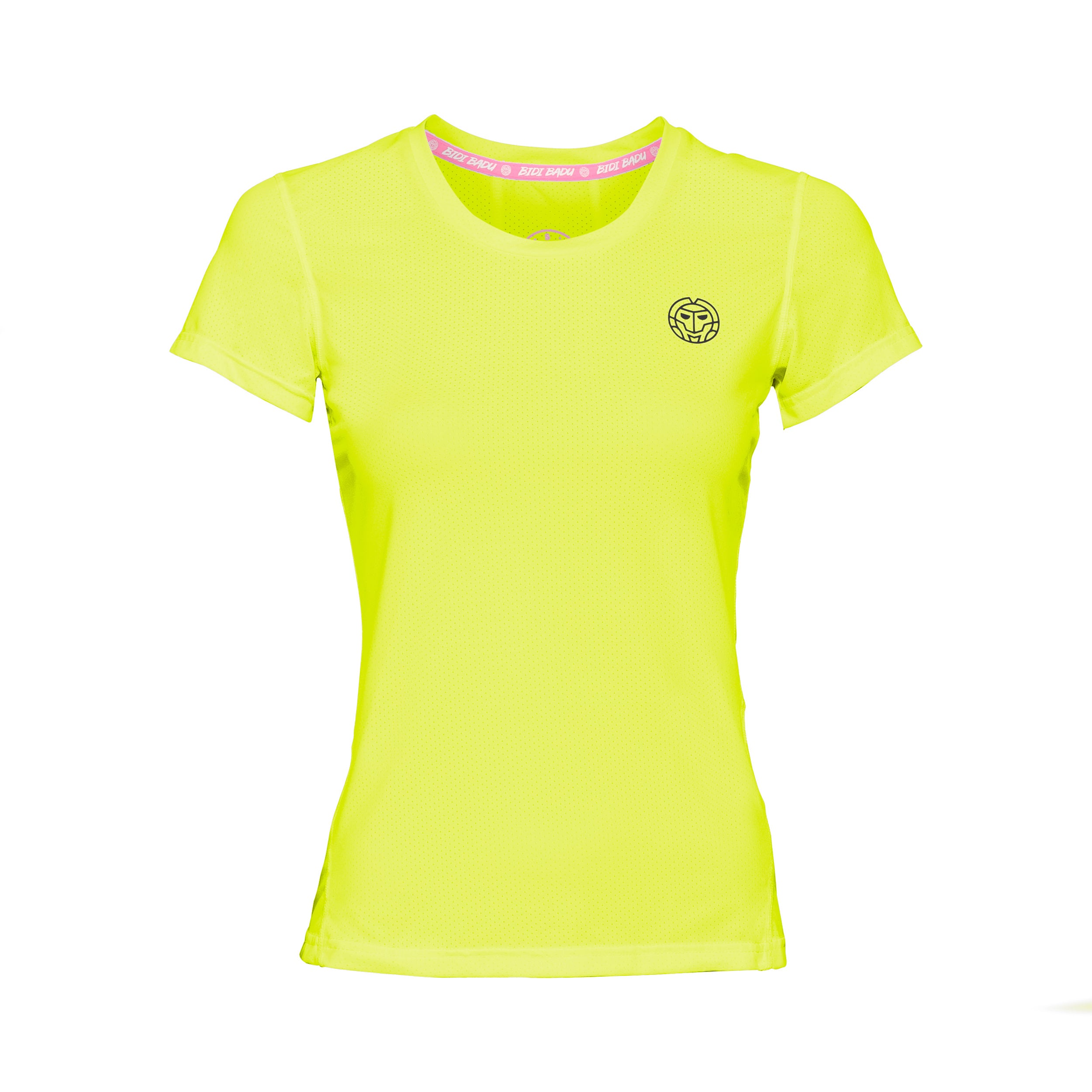 Bidi Badu Calla Tech Roundneck T - Shirt Mädchen Neongelb, Schwarz