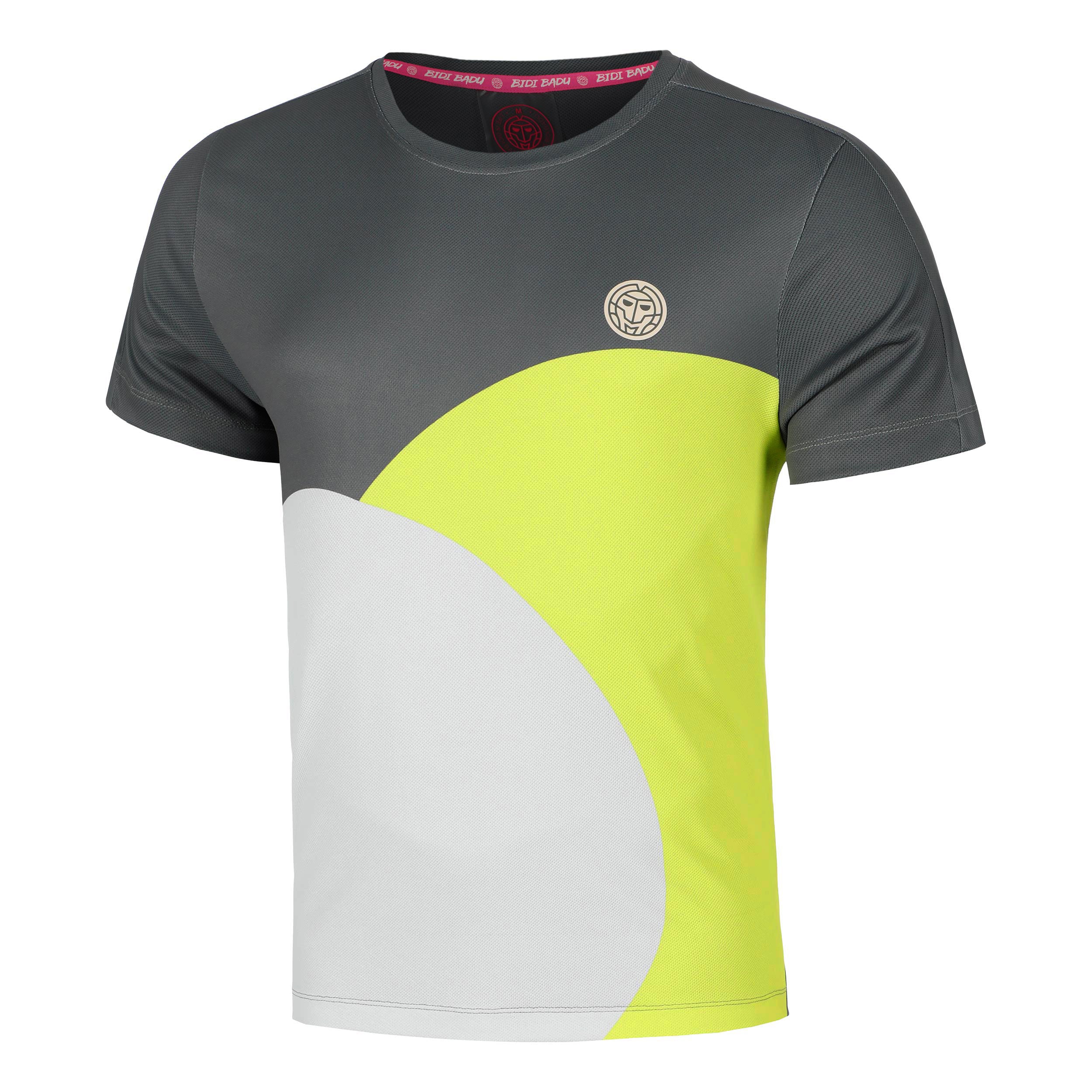 Bidi Badu Bubble T - Shirt Herren Grau, Zitronengelb