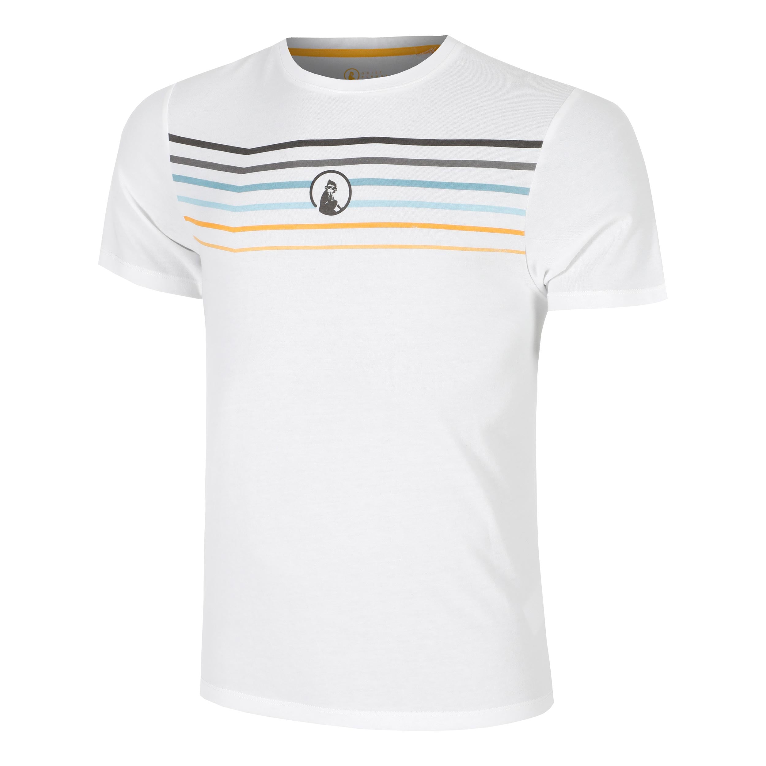 Quiet Please Endlessly Trainings Stripe T - Shirt Herren Weiß, Mehrfarbig