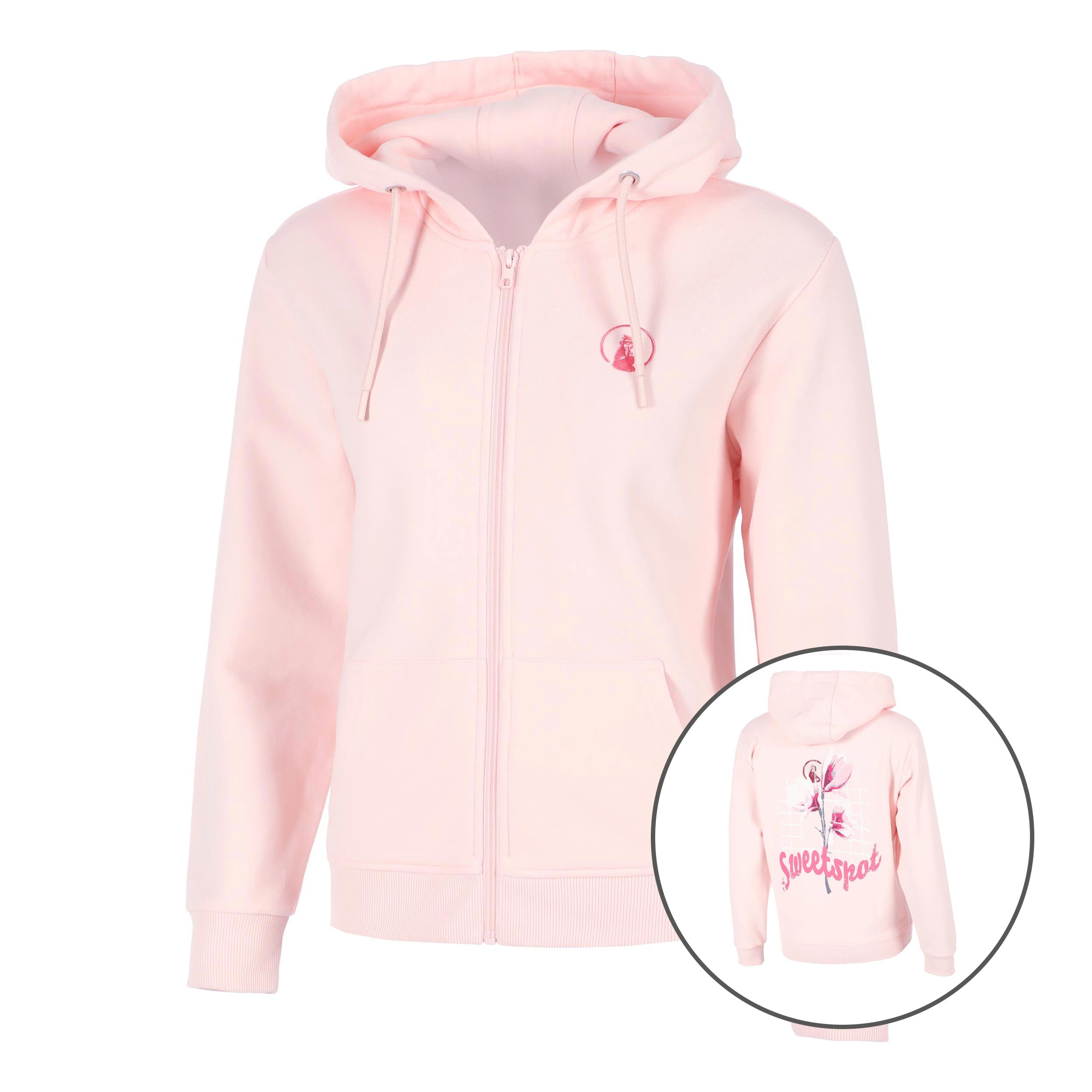 Quiet Please Endlessly Flower Zip Sweatjacke Damen - Rosa, Mehrfarbig