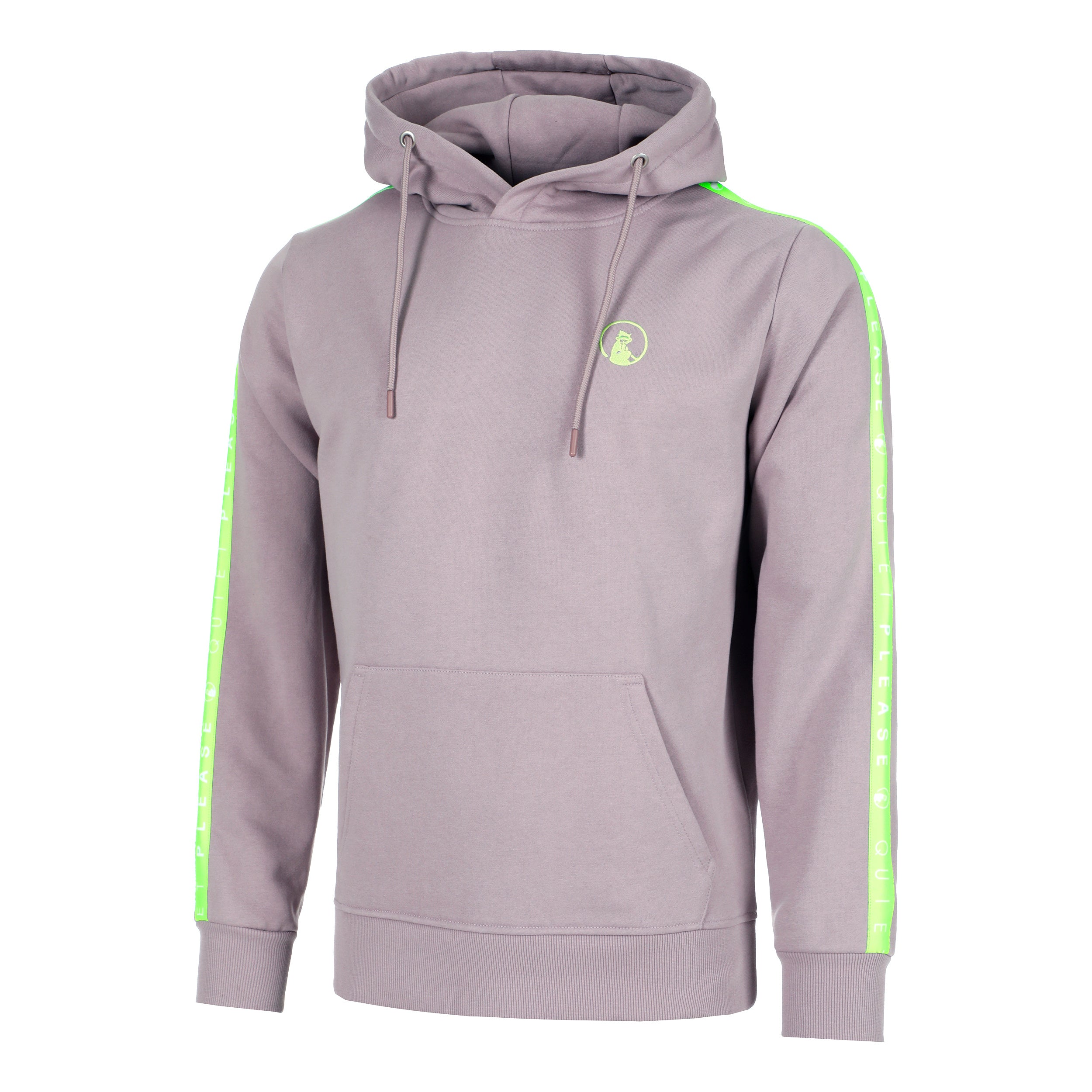 Quiet Please Mind Taped Hoody Herren - Lila, Neongrün