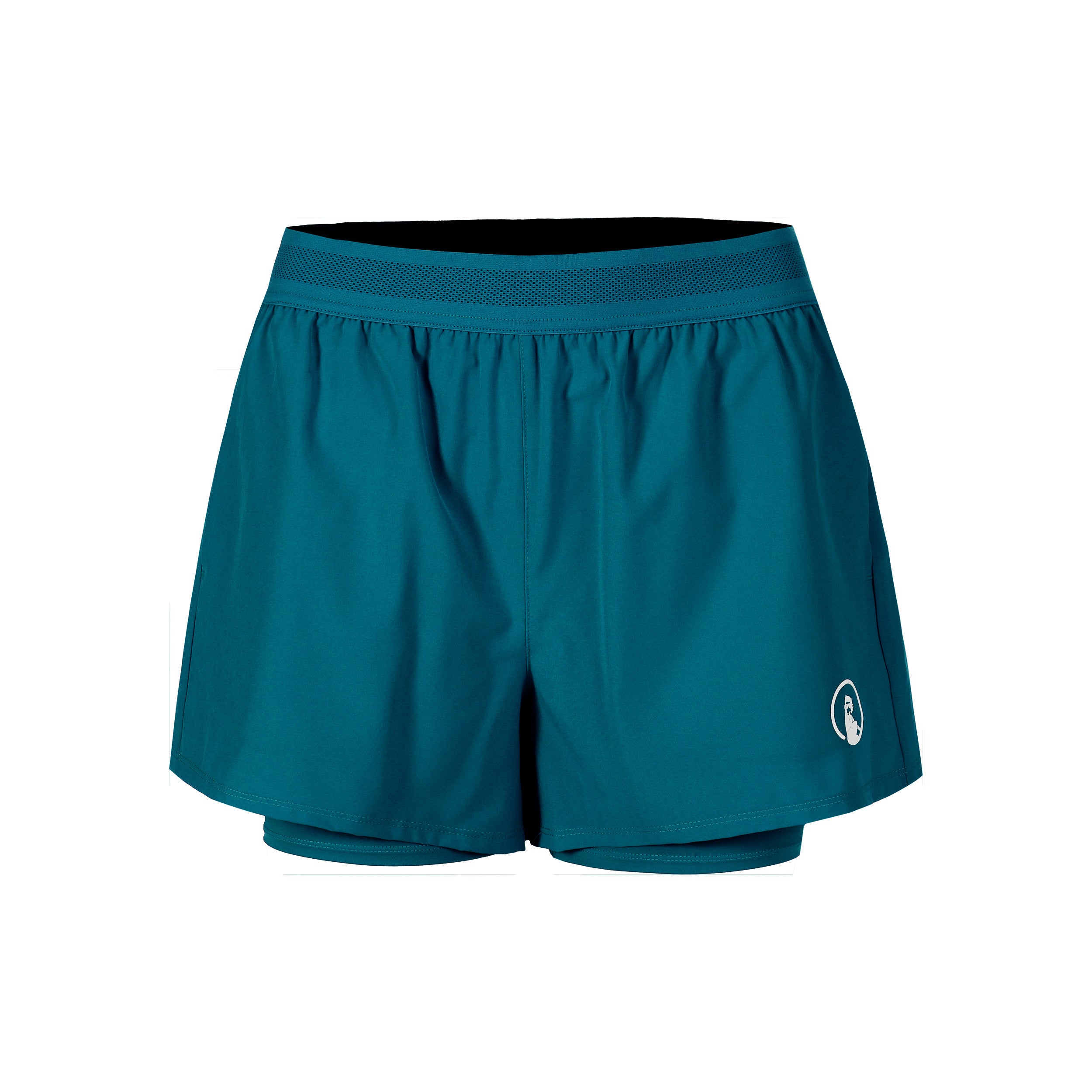Quiet Please Create Rematch 2in1 Shorts Damen - Petrol, Weiß