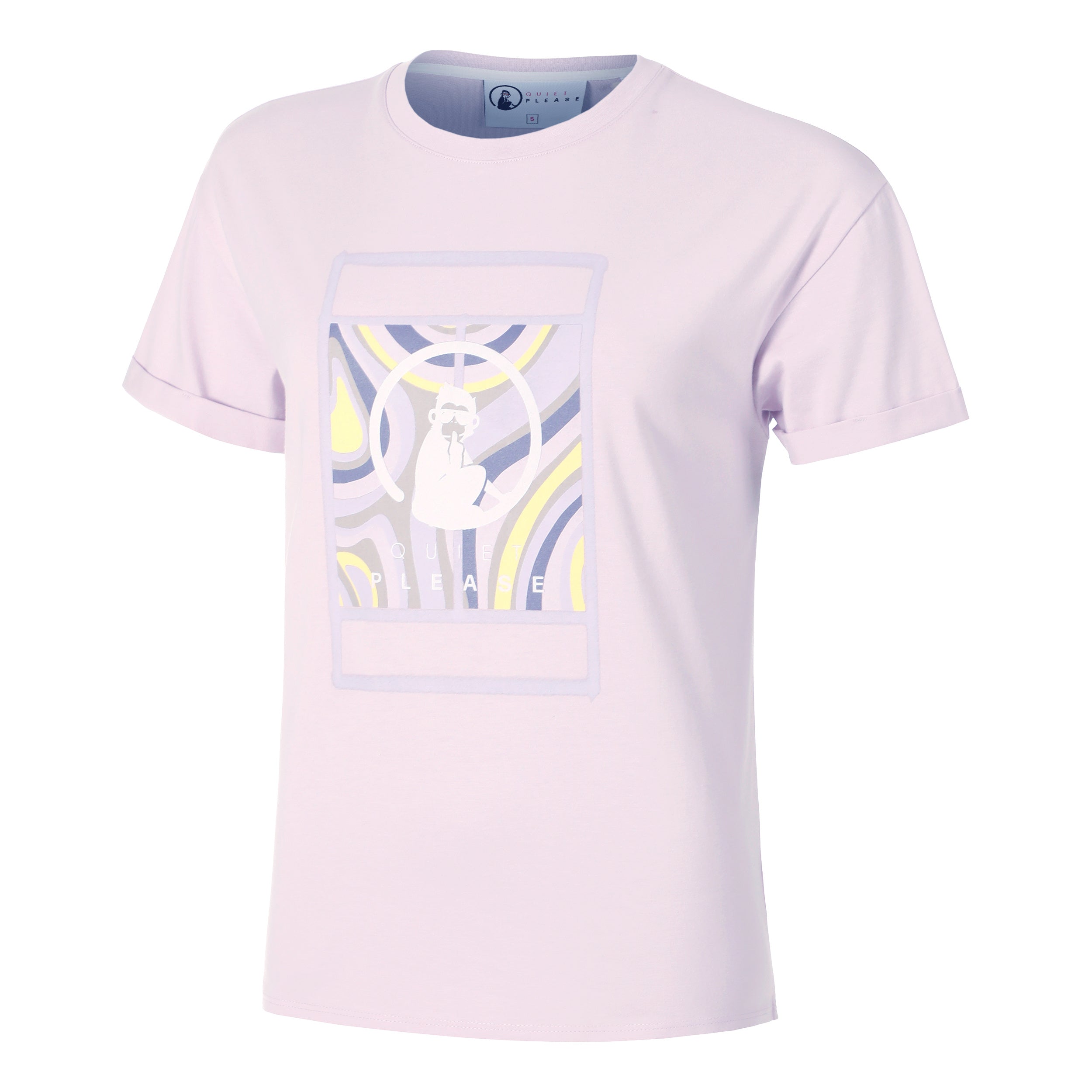 Quiet Please Mind Swirl Court T - Shirt Damen Flieder, Mehrfarbig