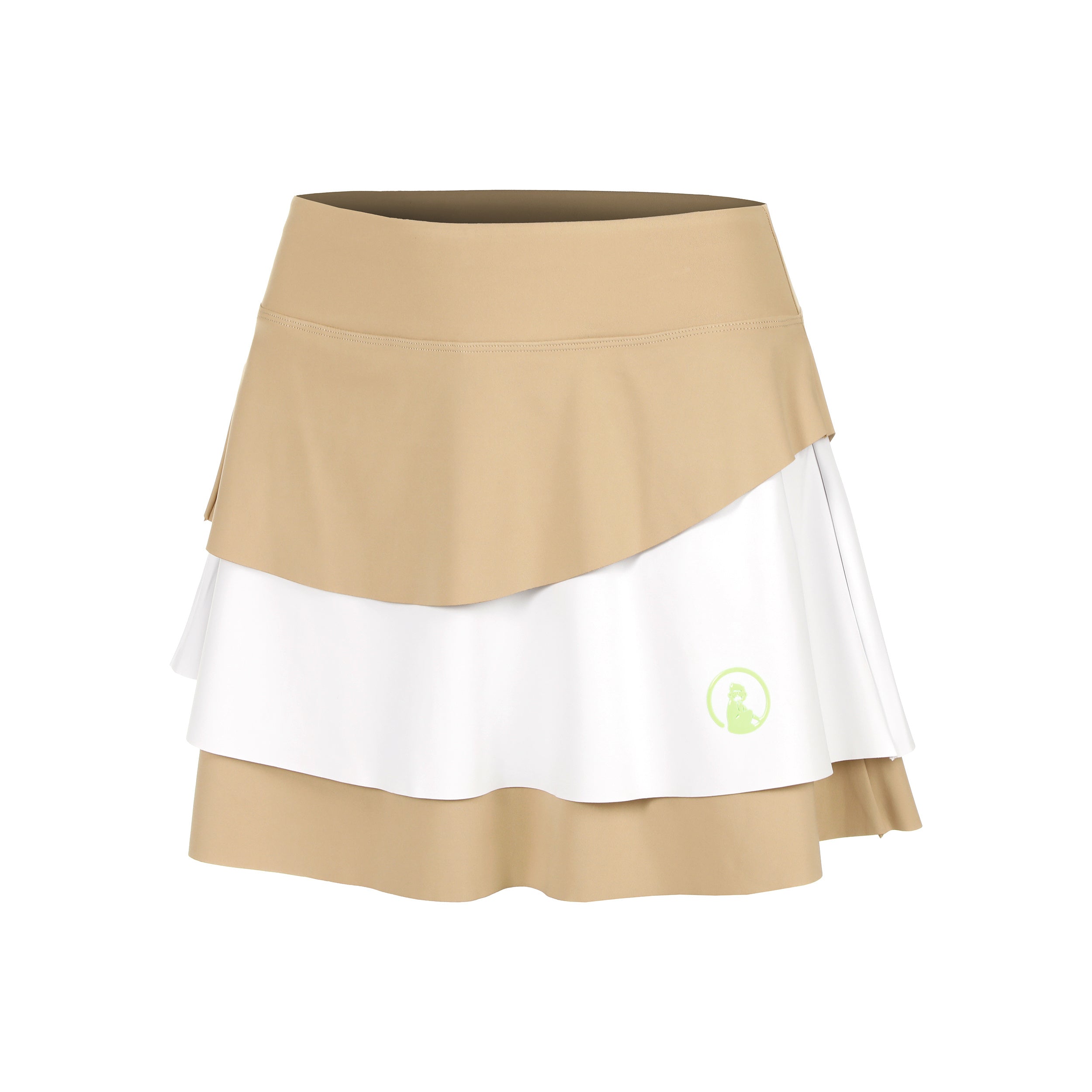 Quiet Please Wild Flounce Rock Damen - Beige, Weiß