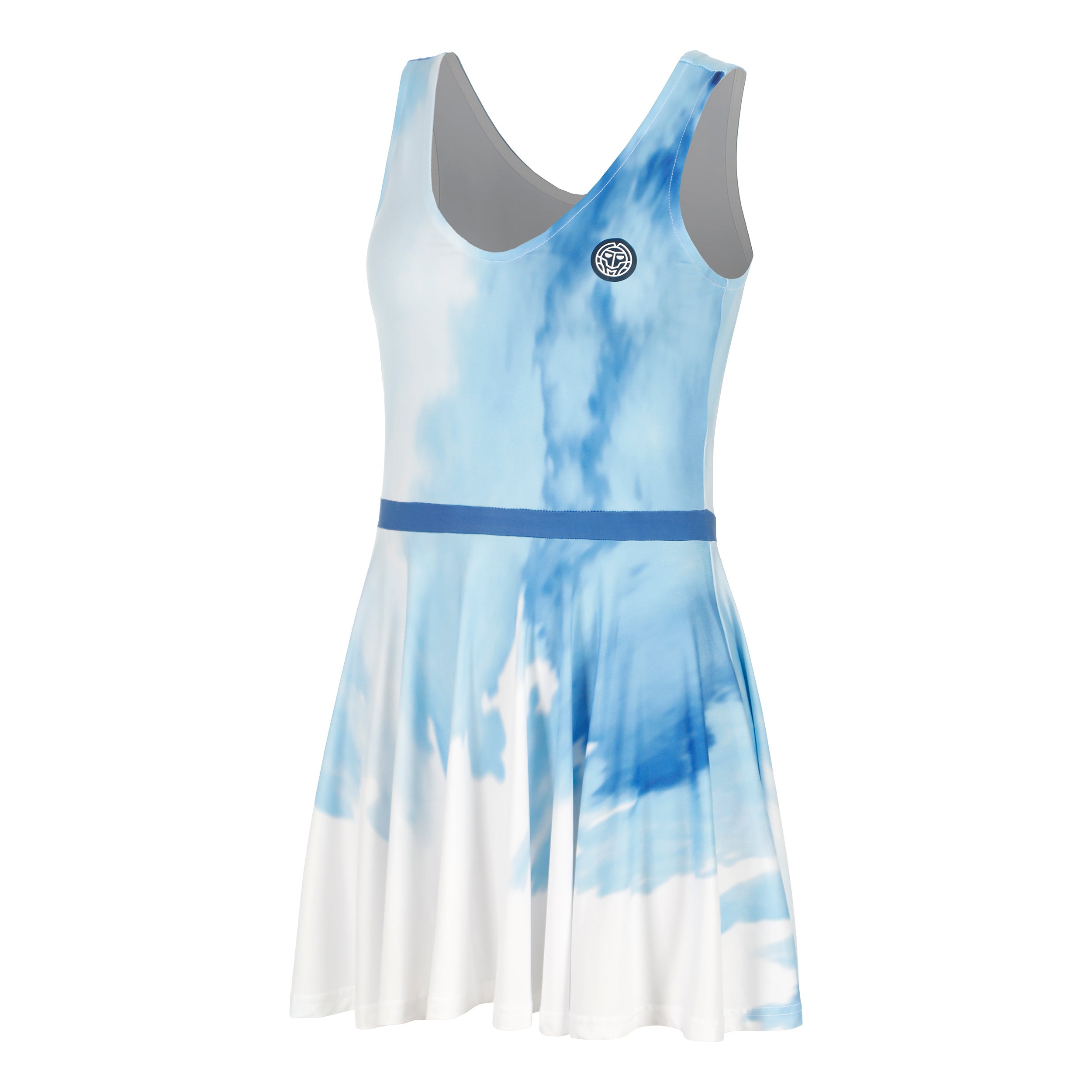 Bidi Badu Watercolour Kleid Damen - Weiß, Blau