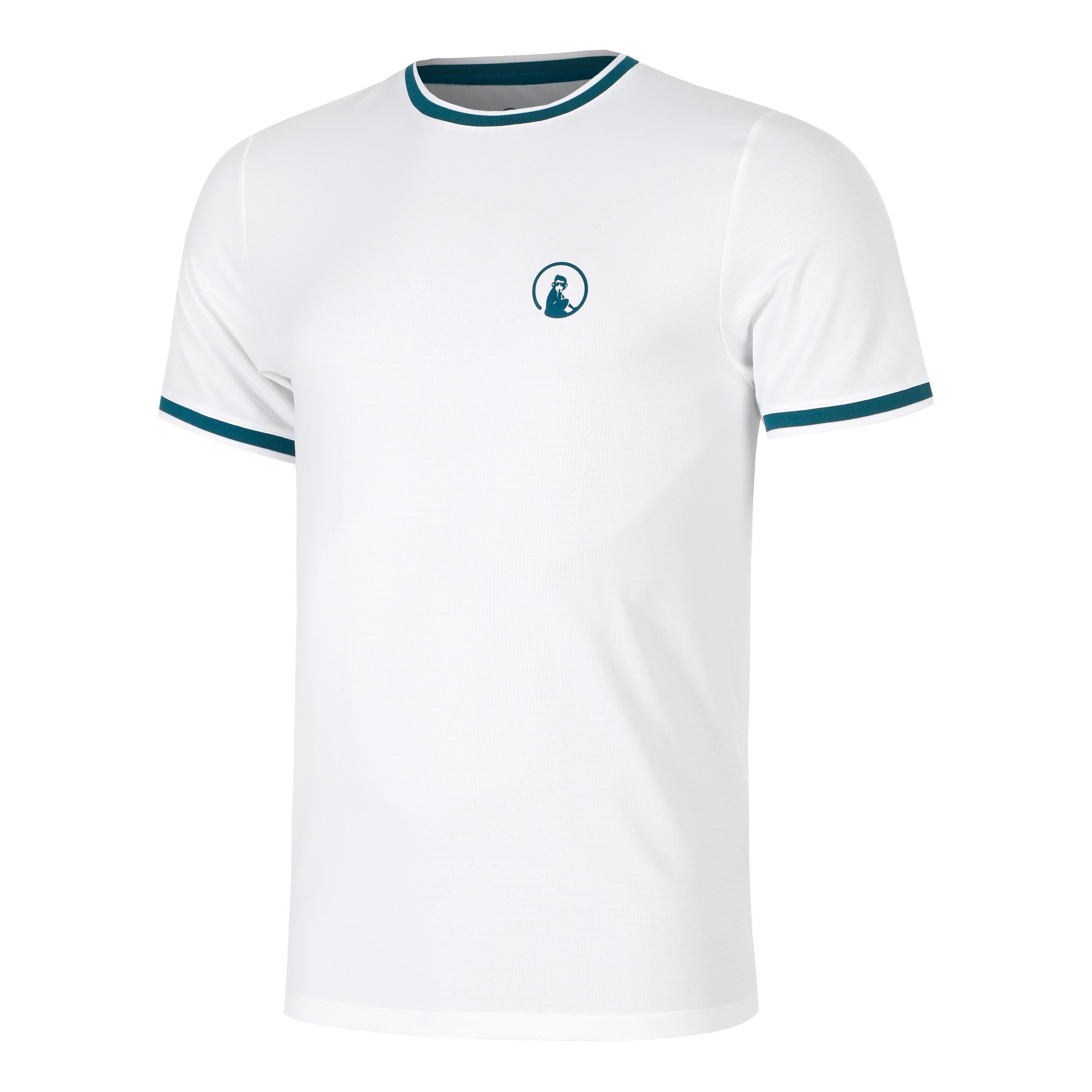 Quiet Please Create Break Ringer T - Shirt Herren Weiß, Petrol