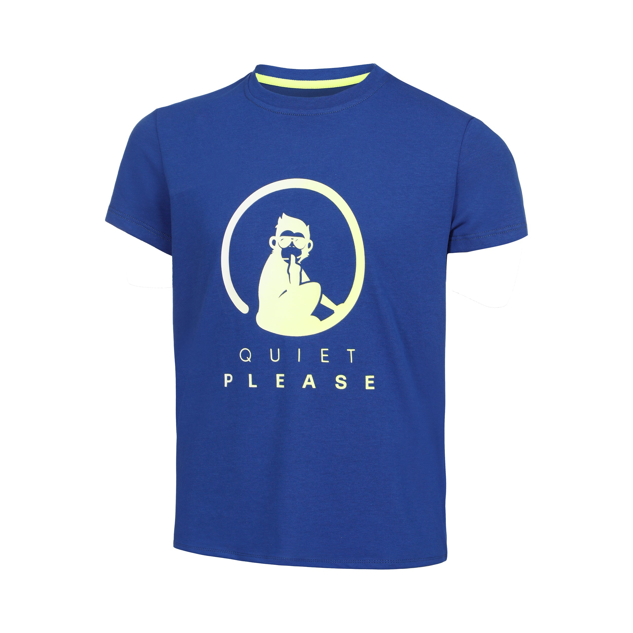Quiet Please Advantage Logo T - Shirt Jungen Blau, Gelb