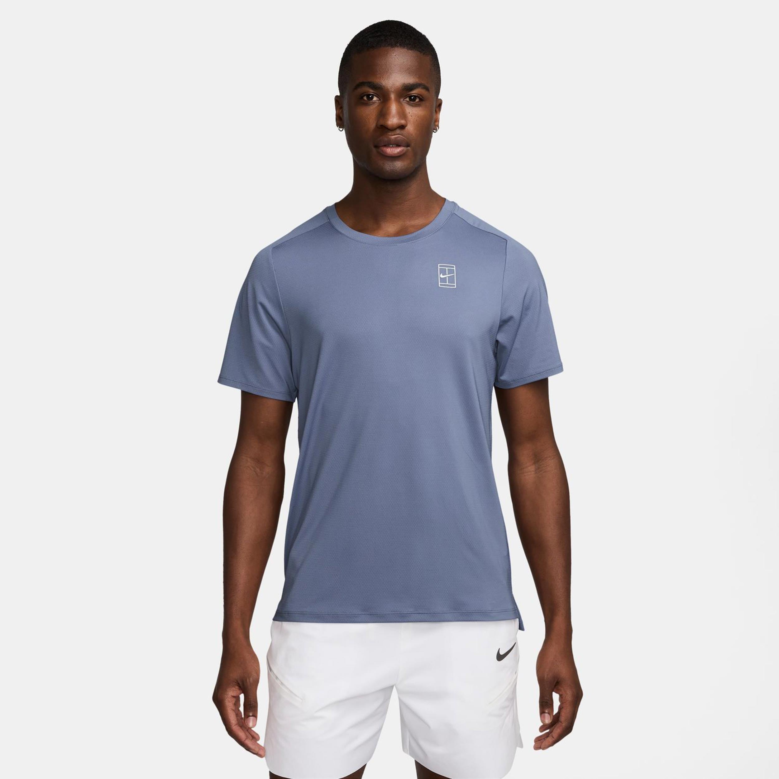 Nike Court Dri - Fit Advantage T Shirt Herren Blaugrau