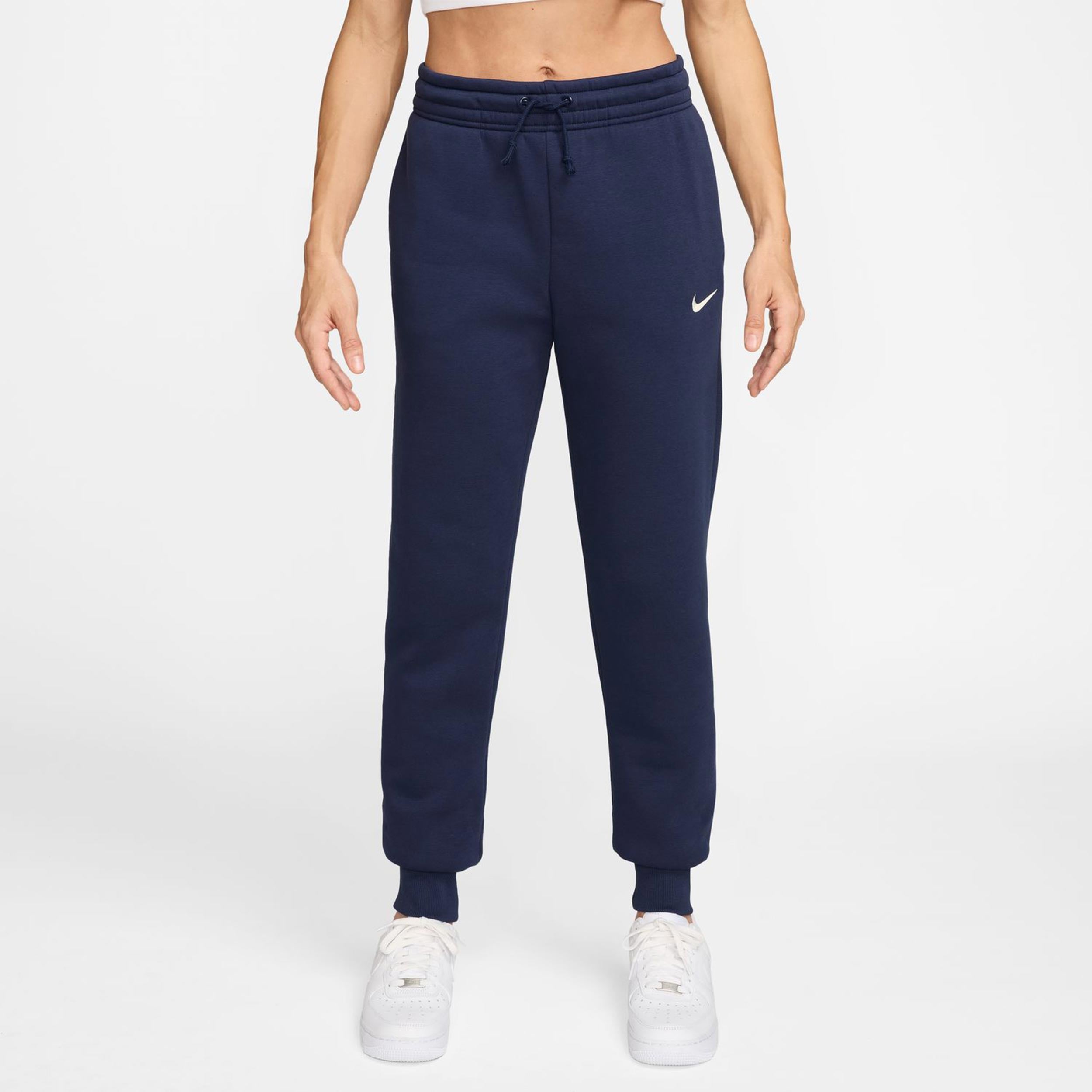 Nike Phoenix Fleece Mid Rise Trainingshose Damen - Dunkelblau