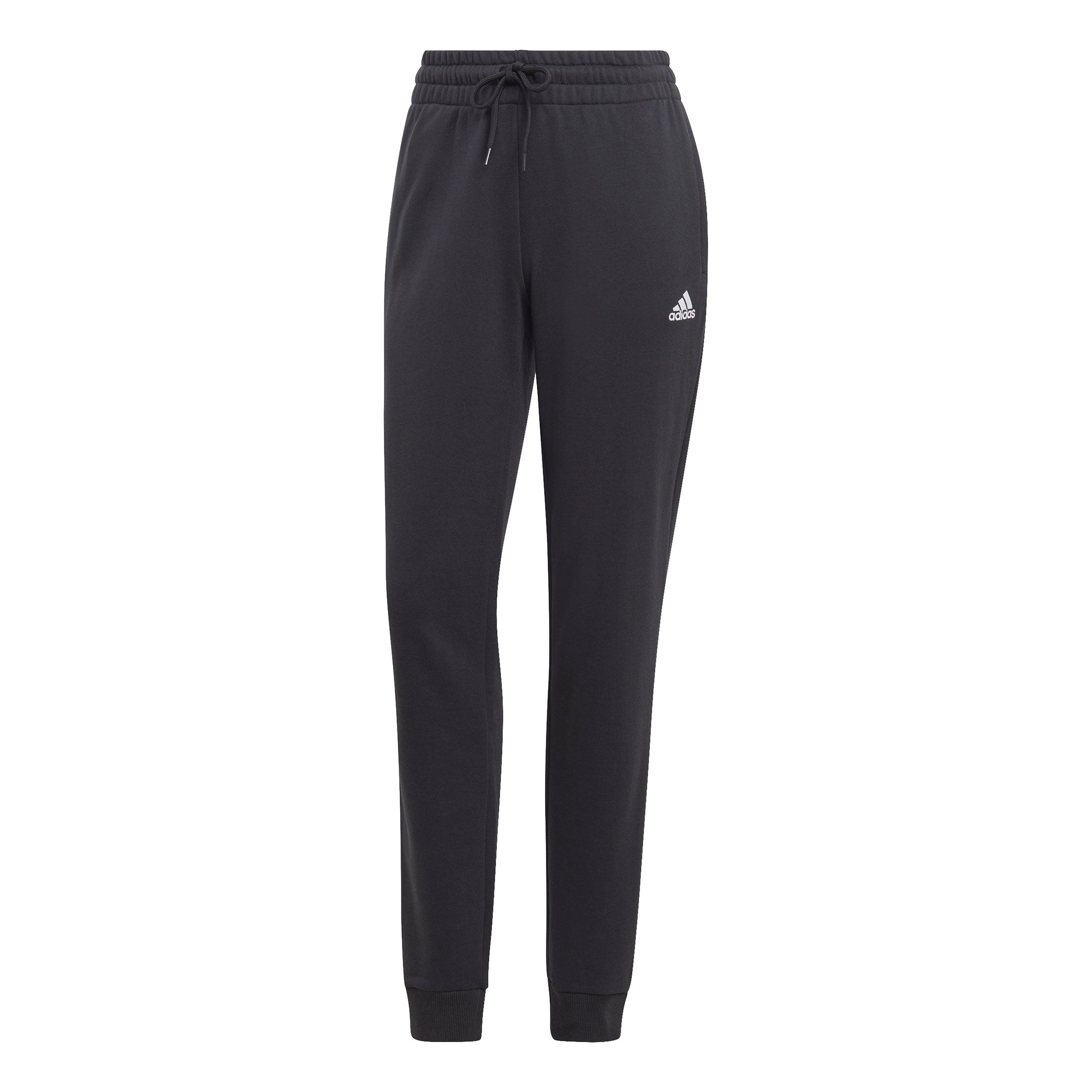 Adidas Essentials Linear French Terry Cuffed Trainingshose Damen - Schwarz, Weiß