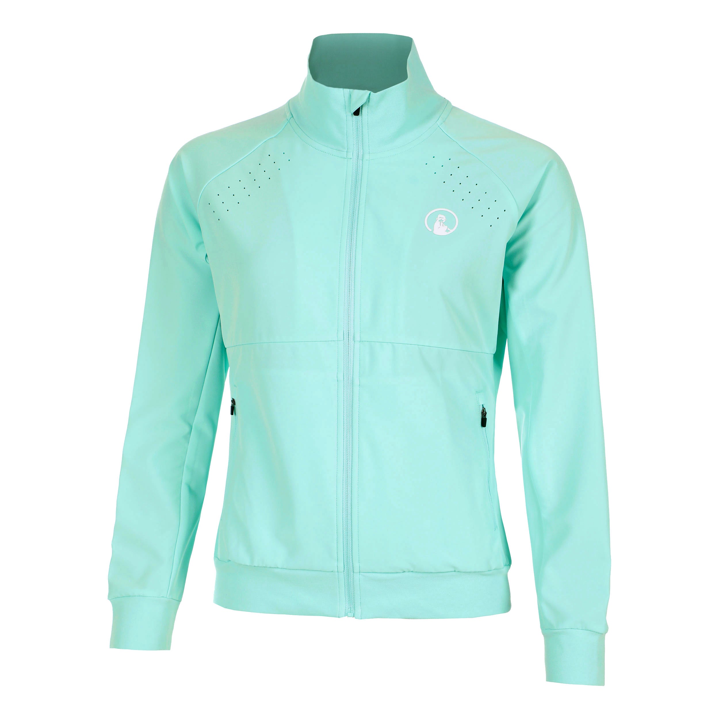 Quiet Please Wild Return Trainingsjacke Damen - Türkis, Weiß