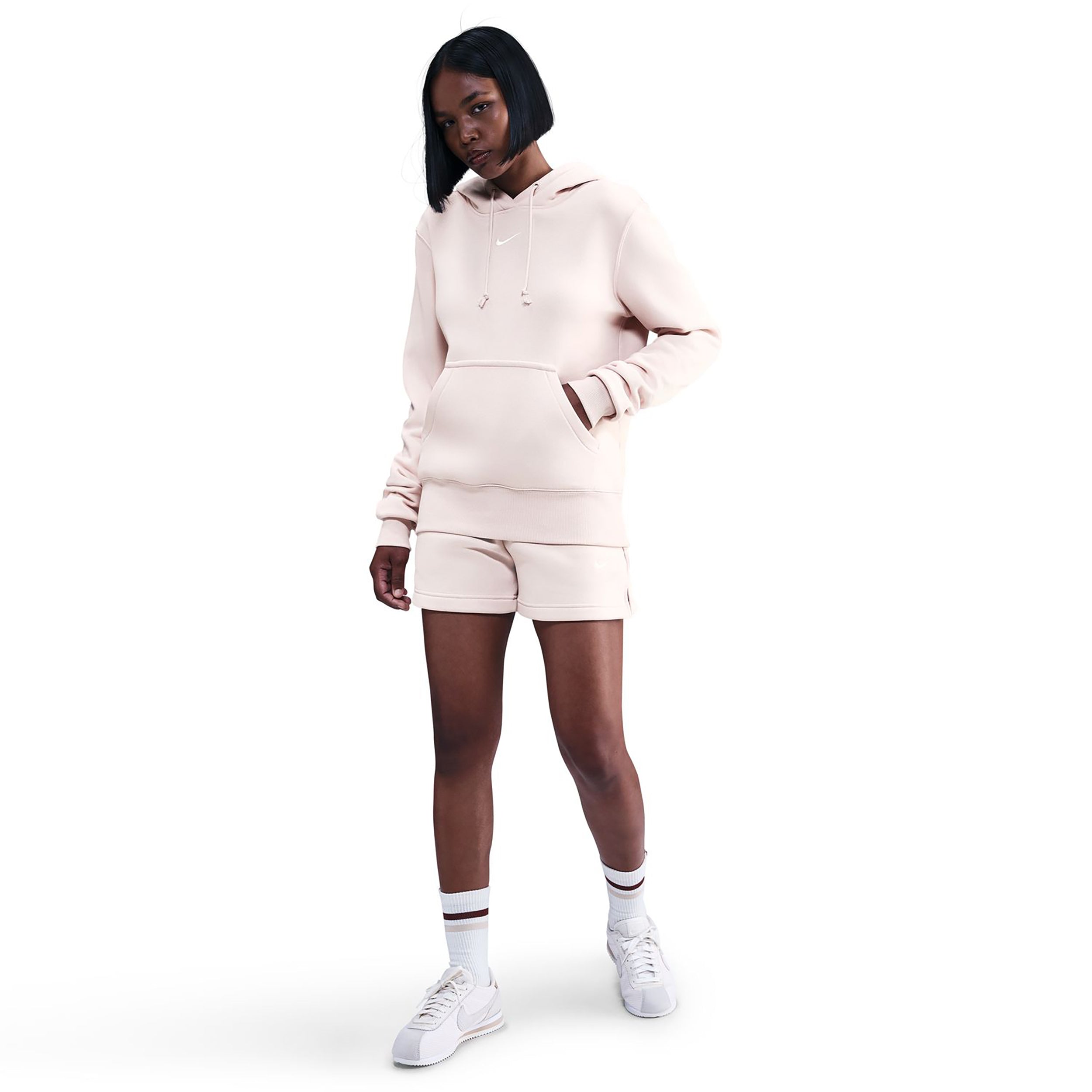 Nike Phoenix Fleece Hoody Damen - Altrosa