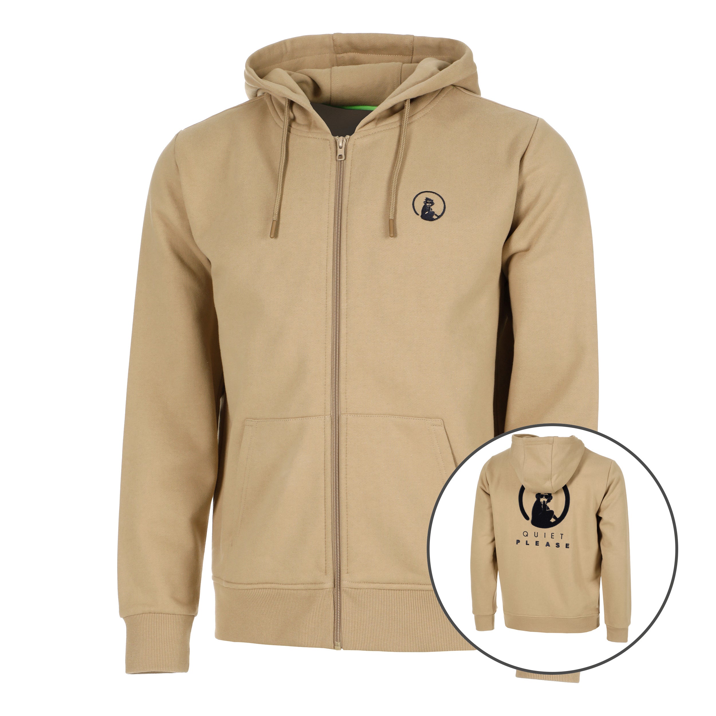 Quiet Please Wild Tonal Zip Sweatjacke Herren - Beige