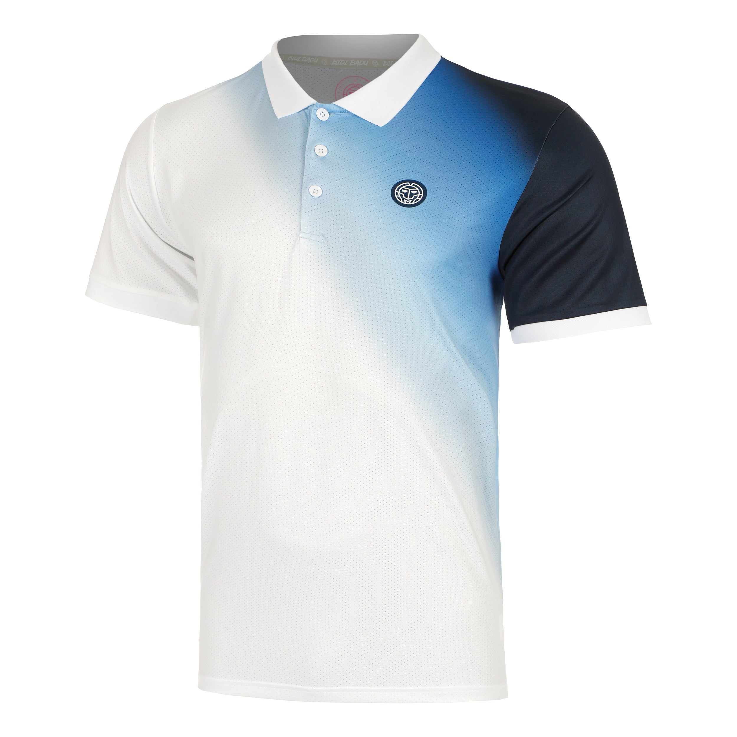 Bidi Badu Watercolour Polo Herren - Weiß, Blau