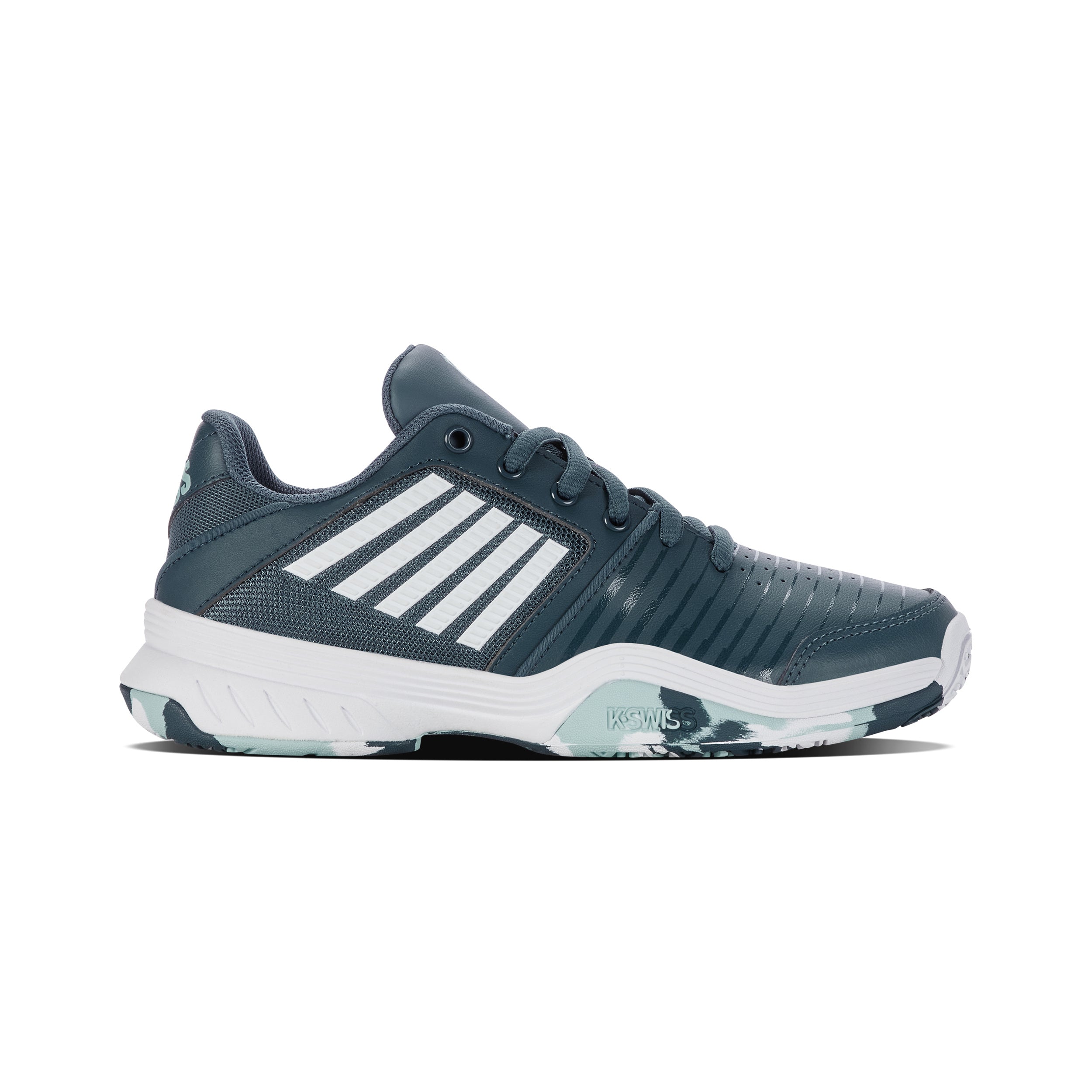 K - Swiss Court Express Omni Allcourtschuh Kinder Petrol, Weiß