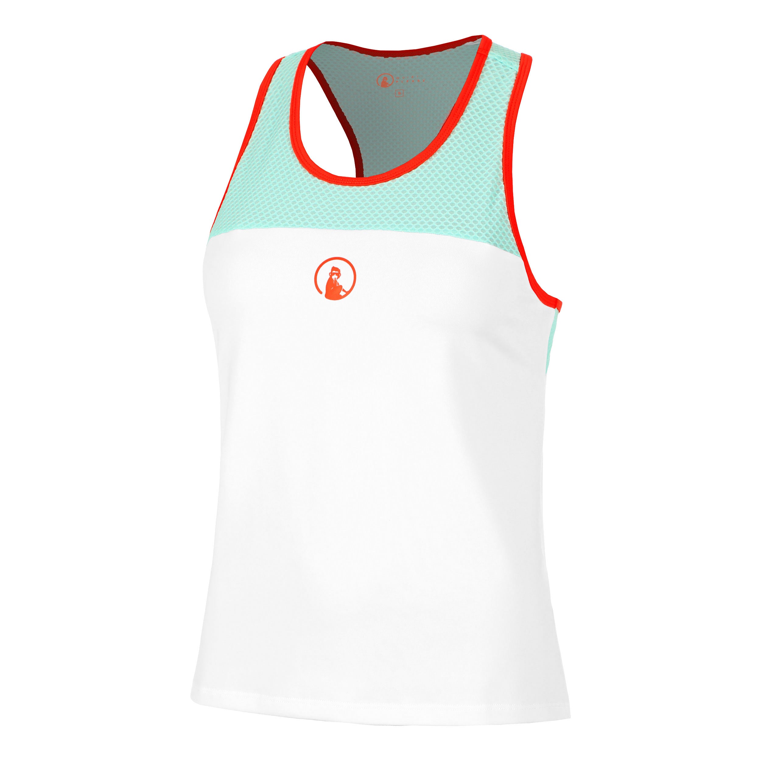 Quiet Please Wild Racerback Tank - Top Damen Weiß, Türkis