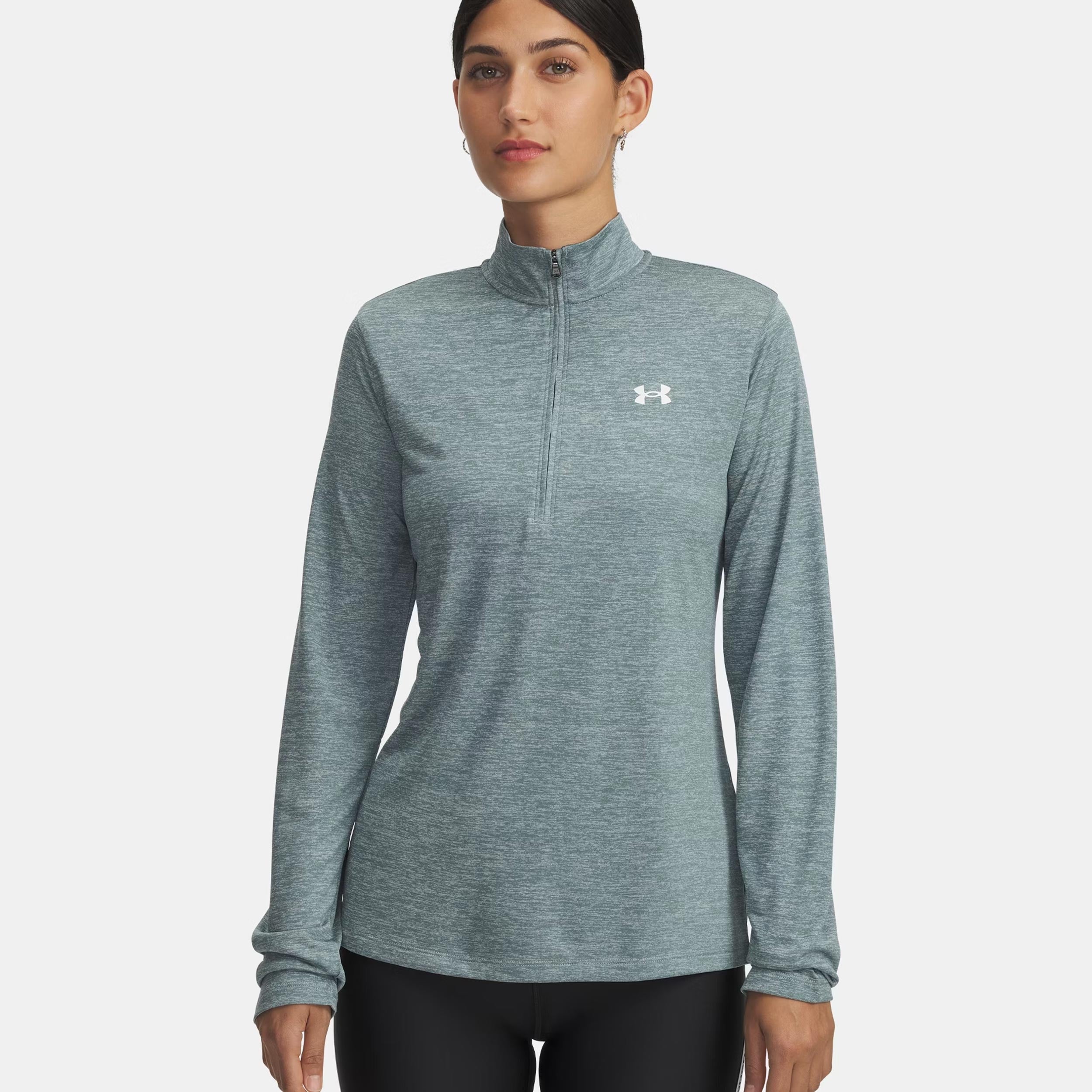 Under Armour Tech 1/2 Zip - Twist Longsleeve Damen Weiß