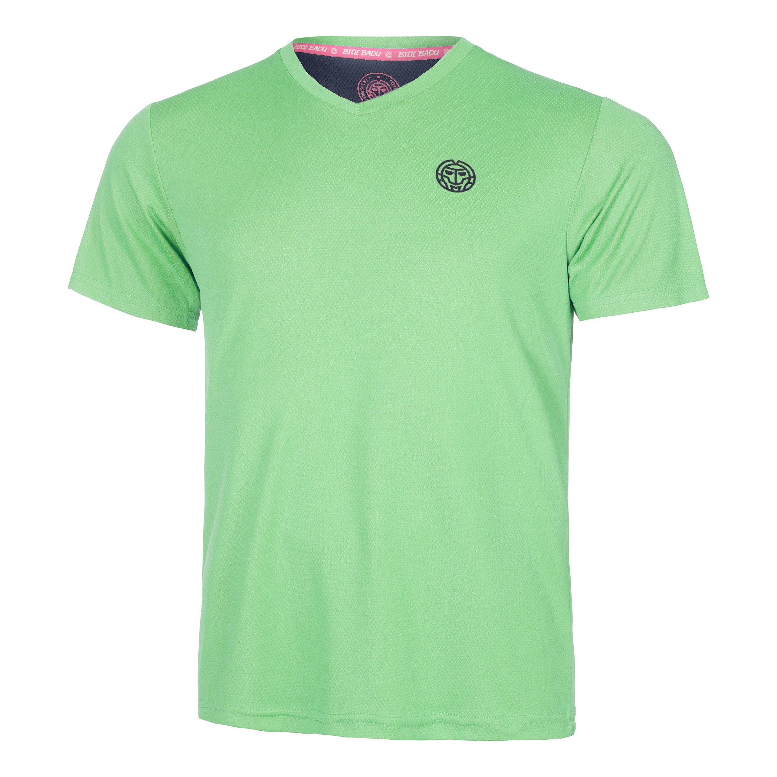 Bidi Badu Crew Inside Out V - Neck T Shirt Herren Neongrün, Dunkelblau