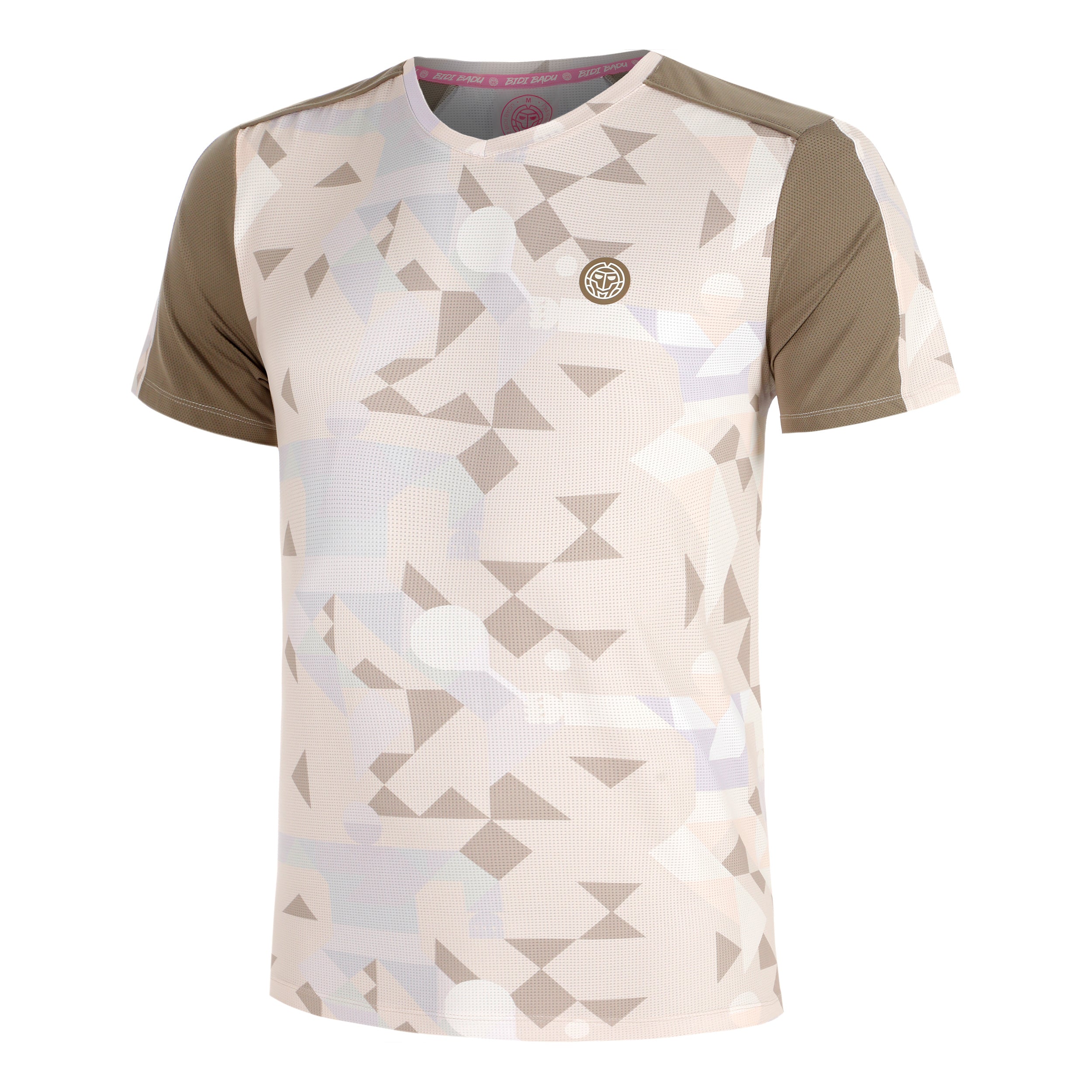 Bidi Badu Paris 2025 V - Neck T Shirt Herren Beige, Braun