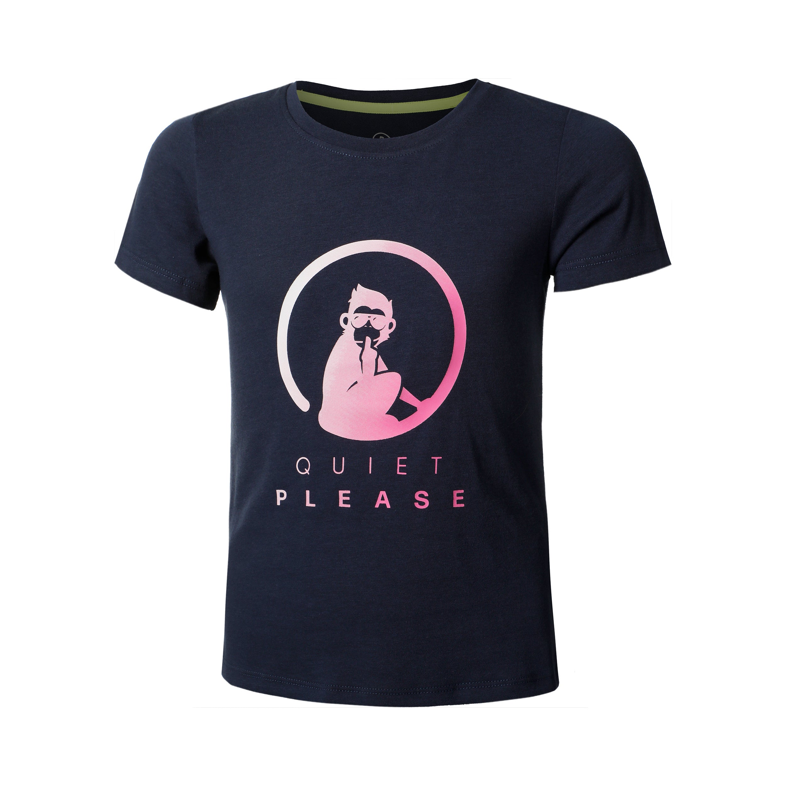 Quiet Please Logo T - Shirt Mädchen Dunkelblau