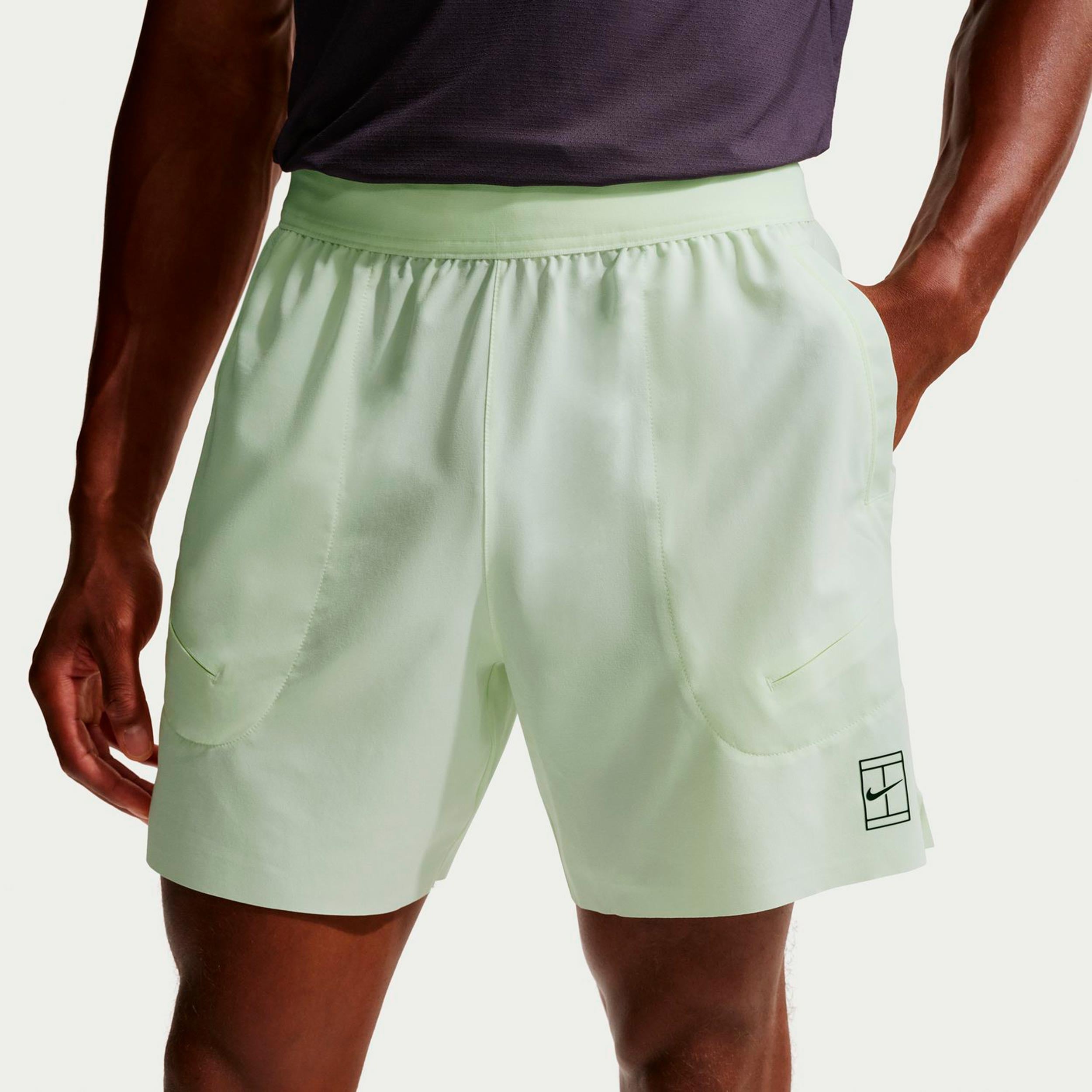 Nike Court Dri - Fit Advantage 6in Shorts Herren Hellgrün