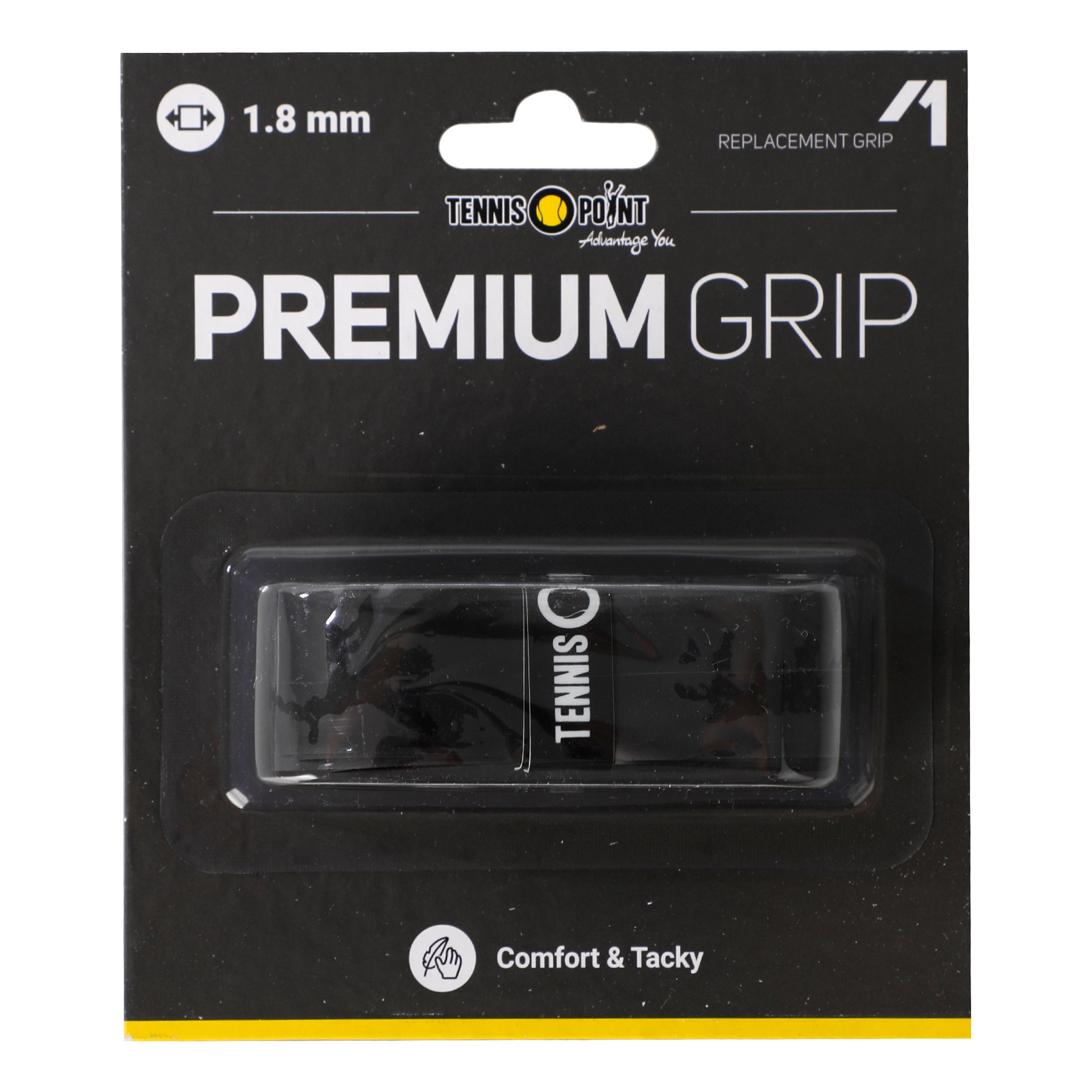 Tennis - Point Premium Grip 1er Pack Schwarz