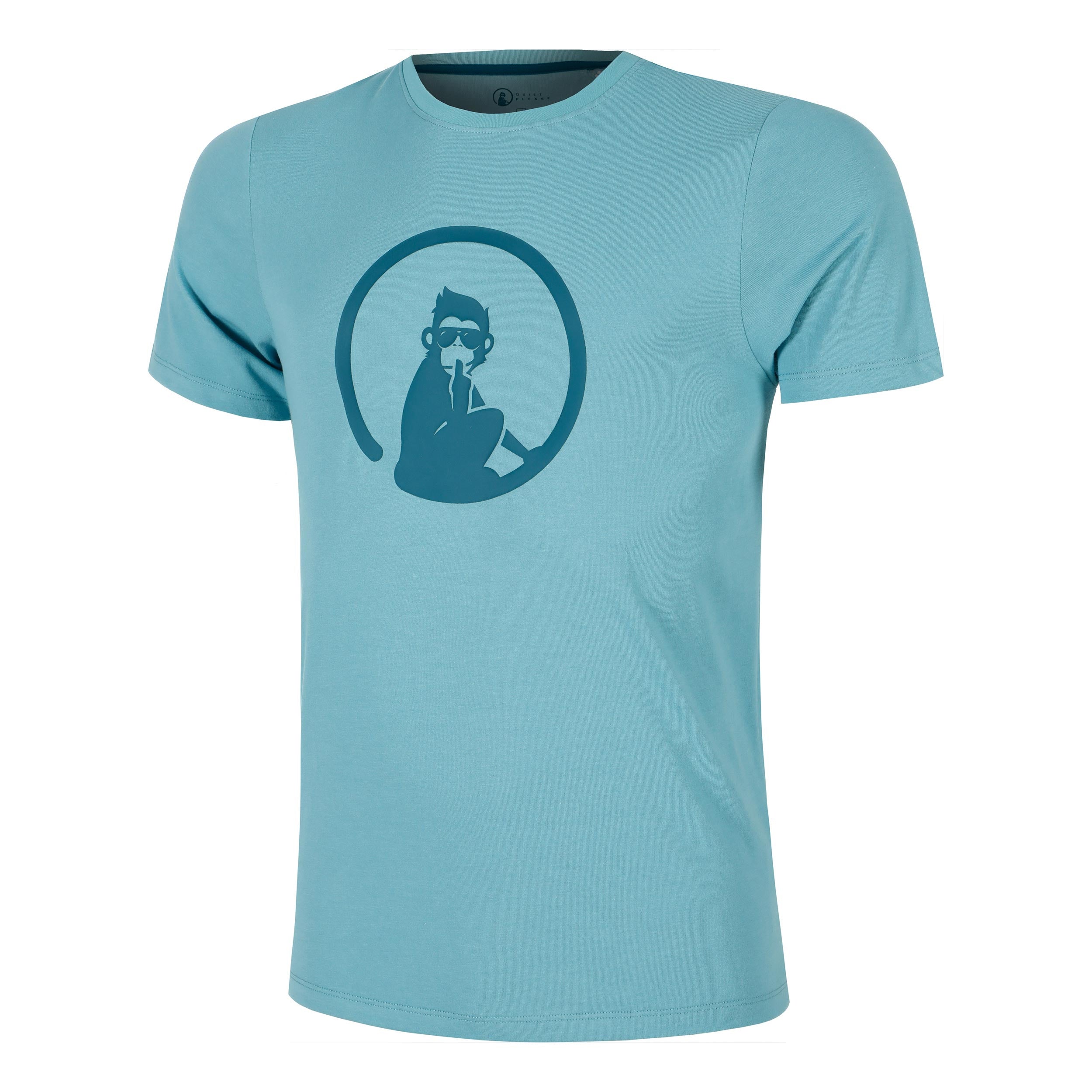 Quiet Please Create Trainings T - Shirt Herren Hellblau, Petrol