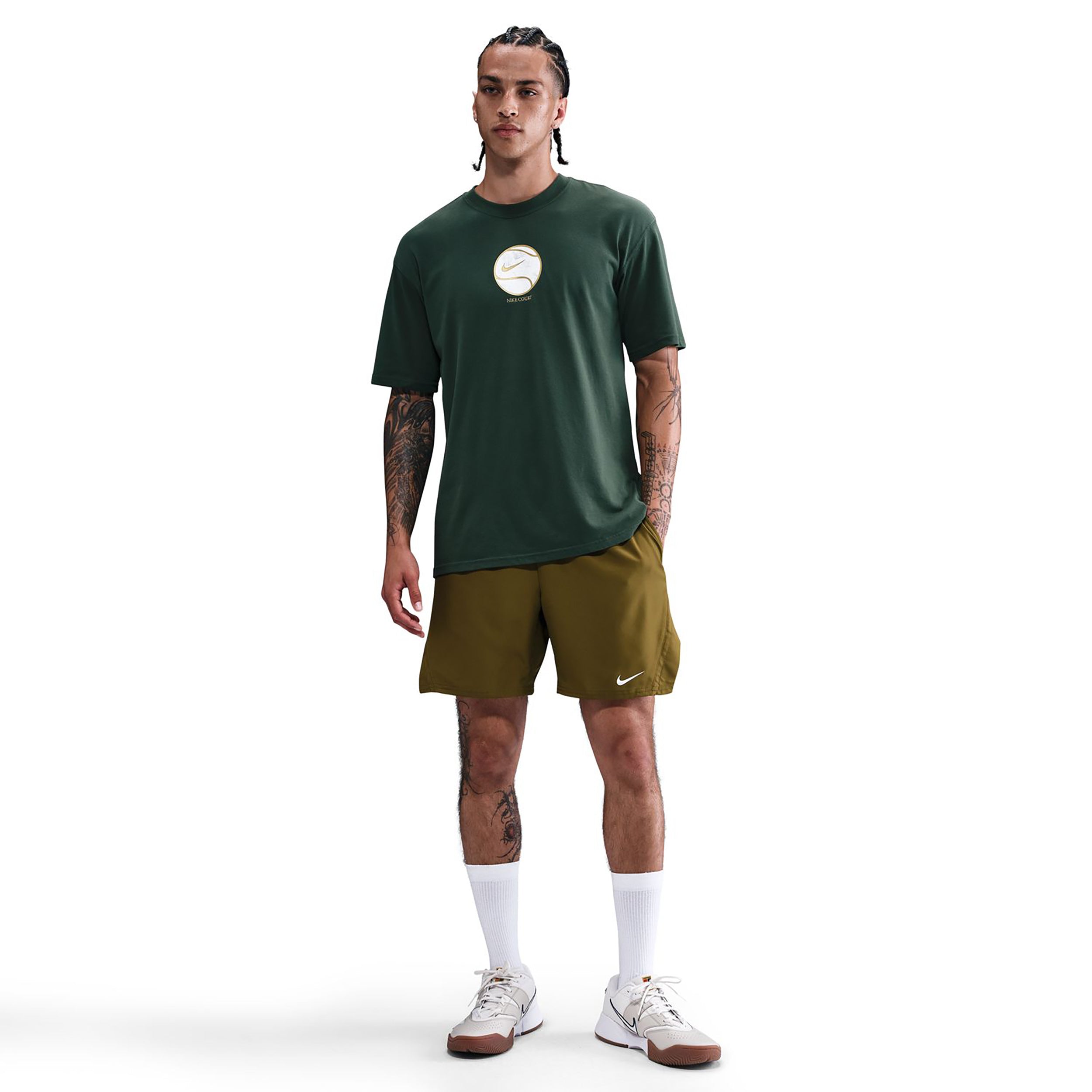 Nike Court Dri - Fit Max 90's T Shirt Herren Dunkelgrün