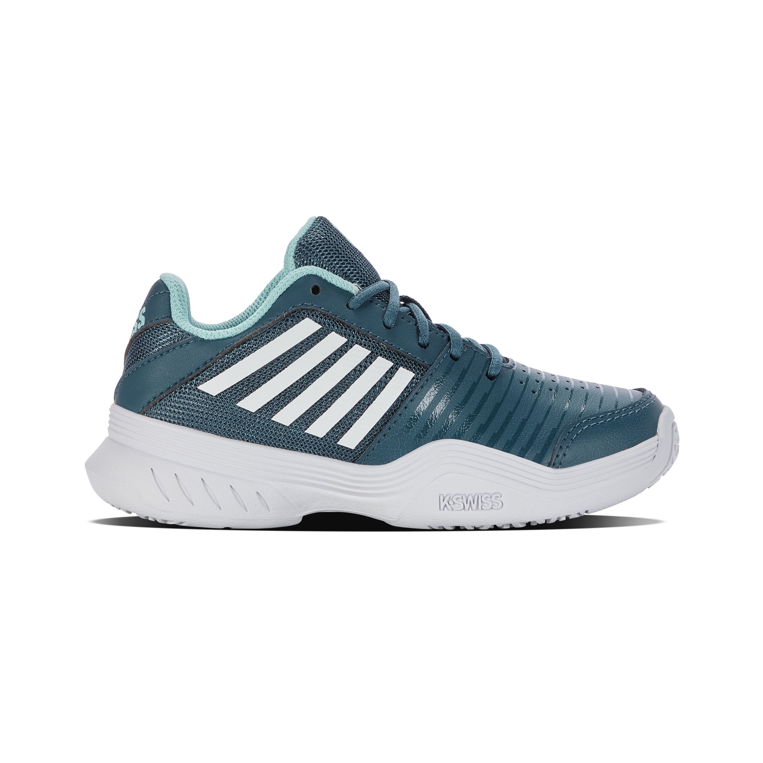 K - Swiss Court Express Omni Allcourtschuh Kinder Petrol, Weiß